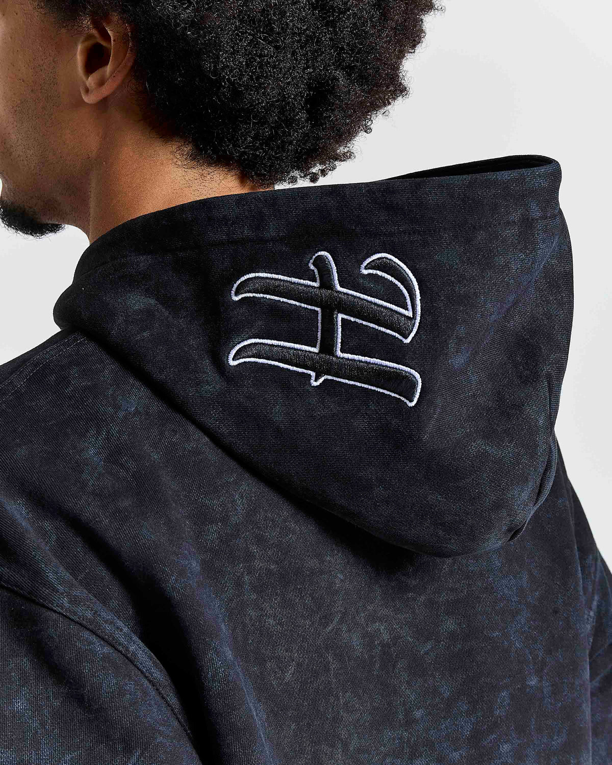Nocturn Oversized Hoodie - Black/White