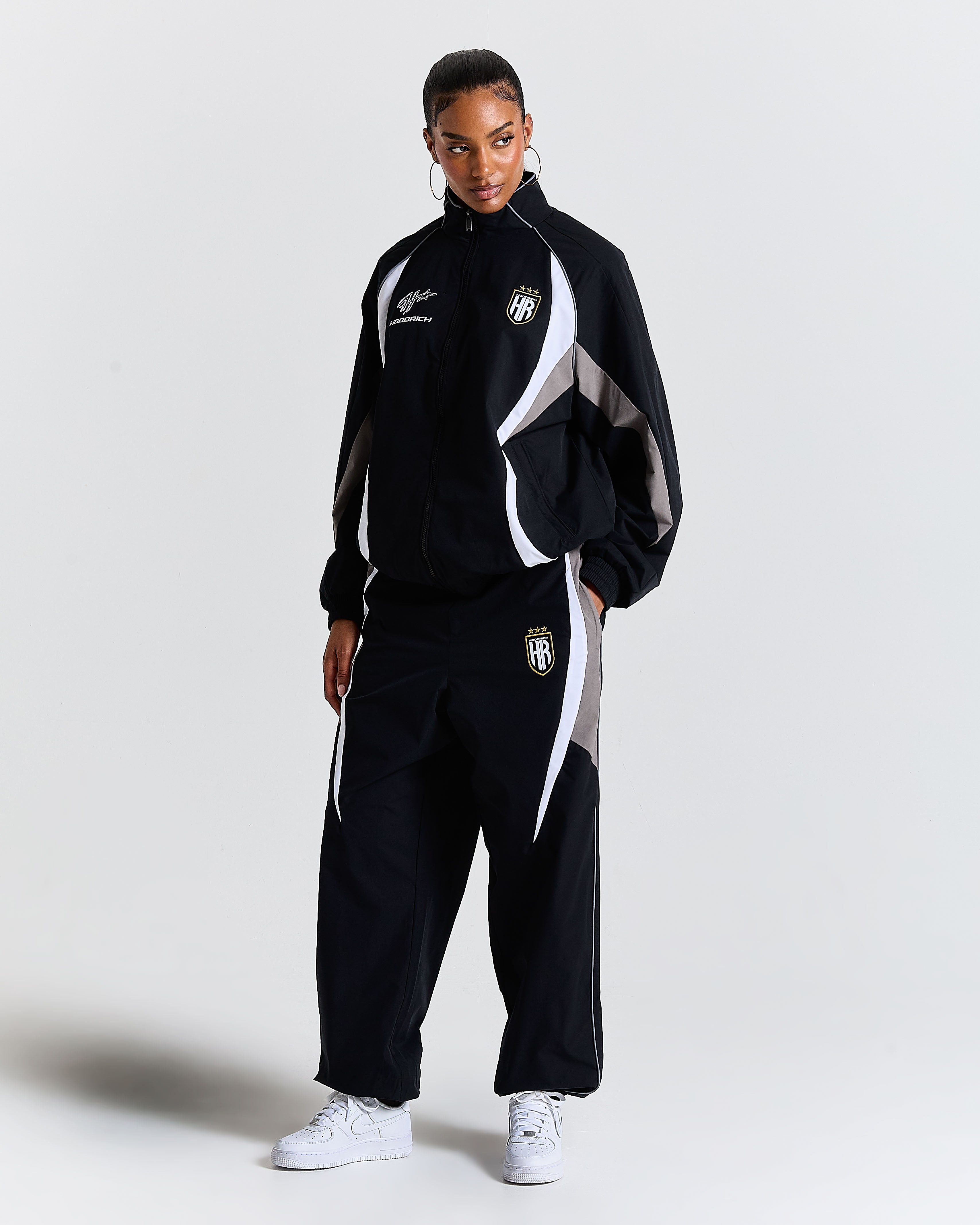 Women's Glide Away Football Shell Tracksuit - Black
