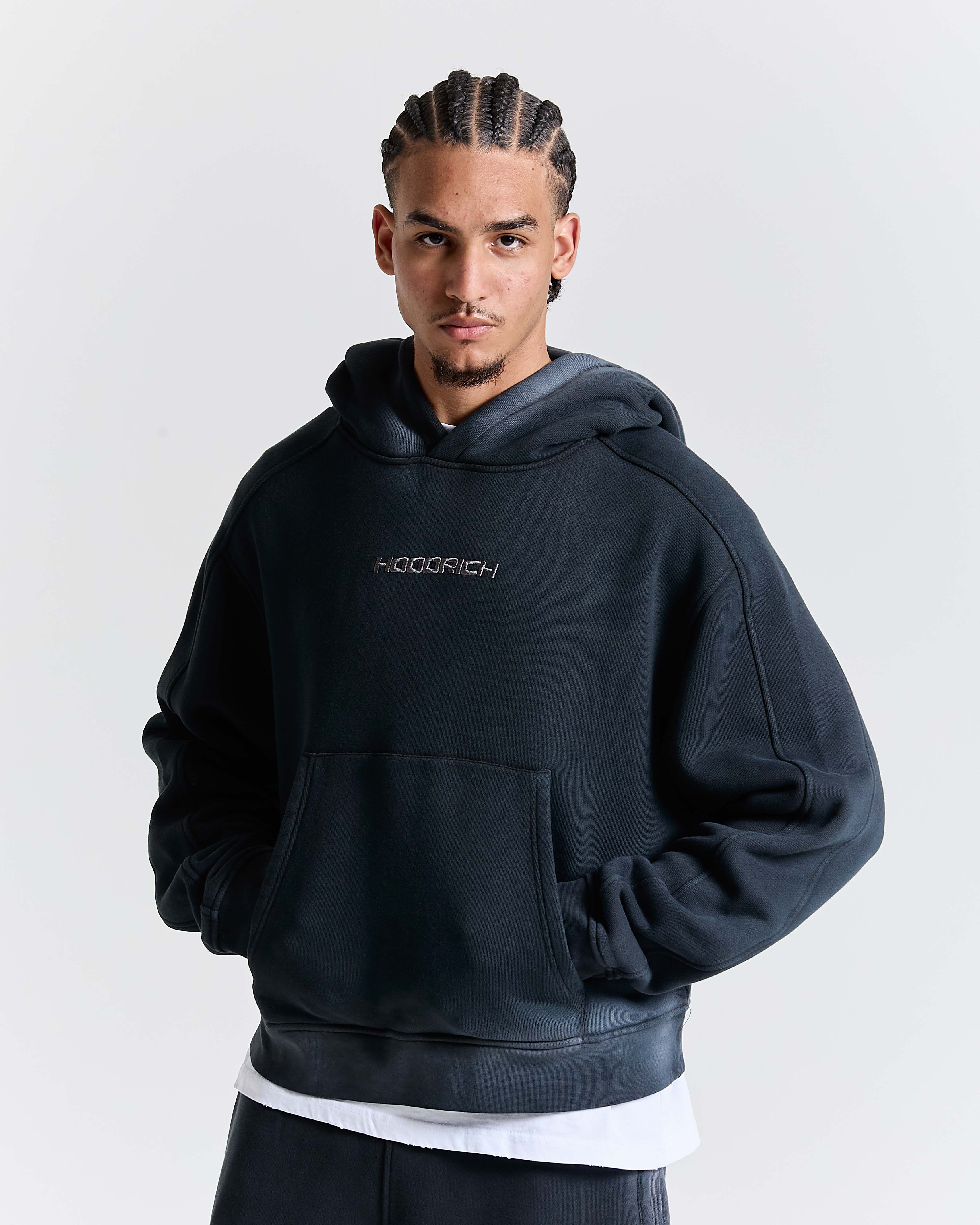 Men's Ghost Boxy Fit Hoodie - Black