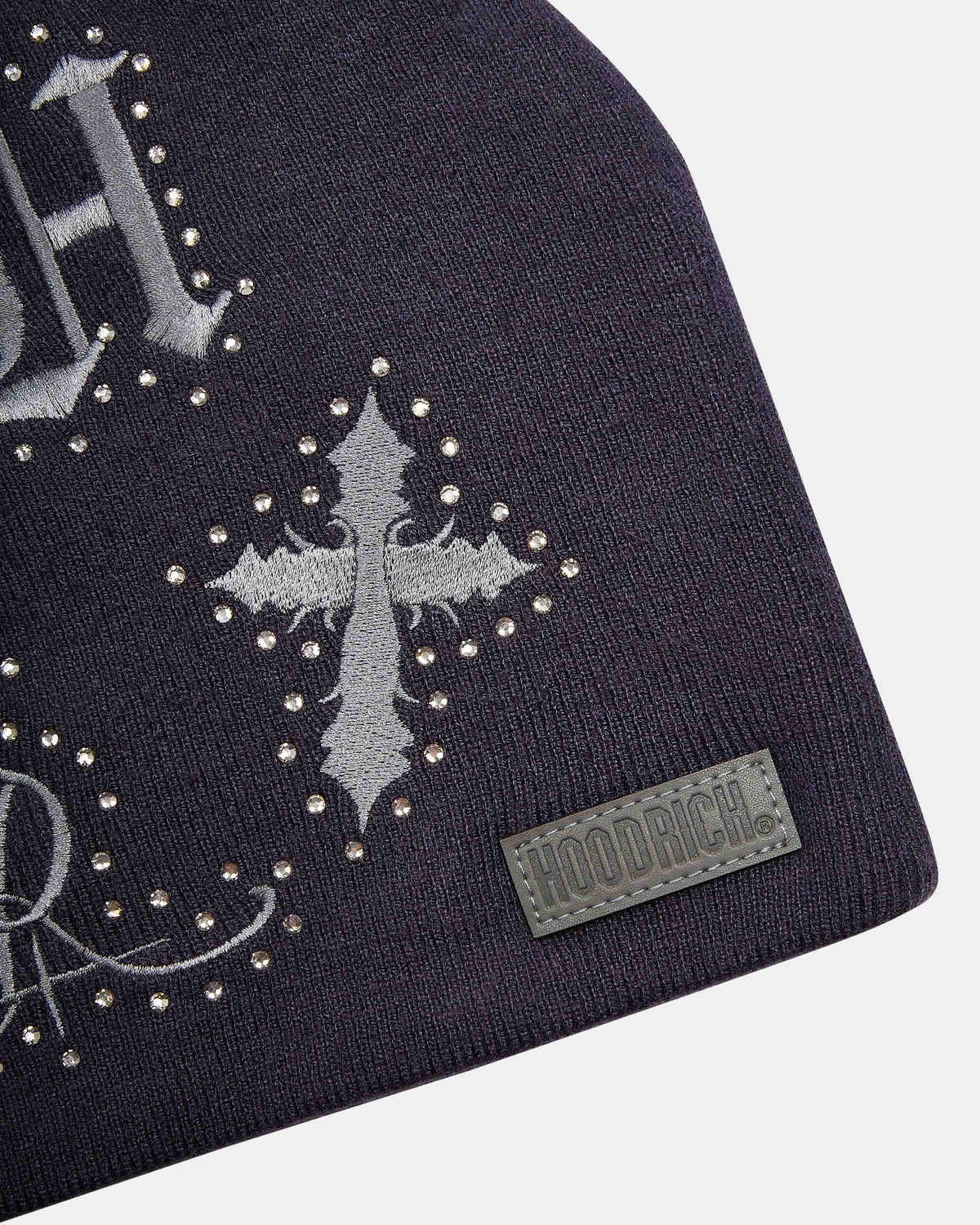 Scar Knitted Fitted Beanie - Grey