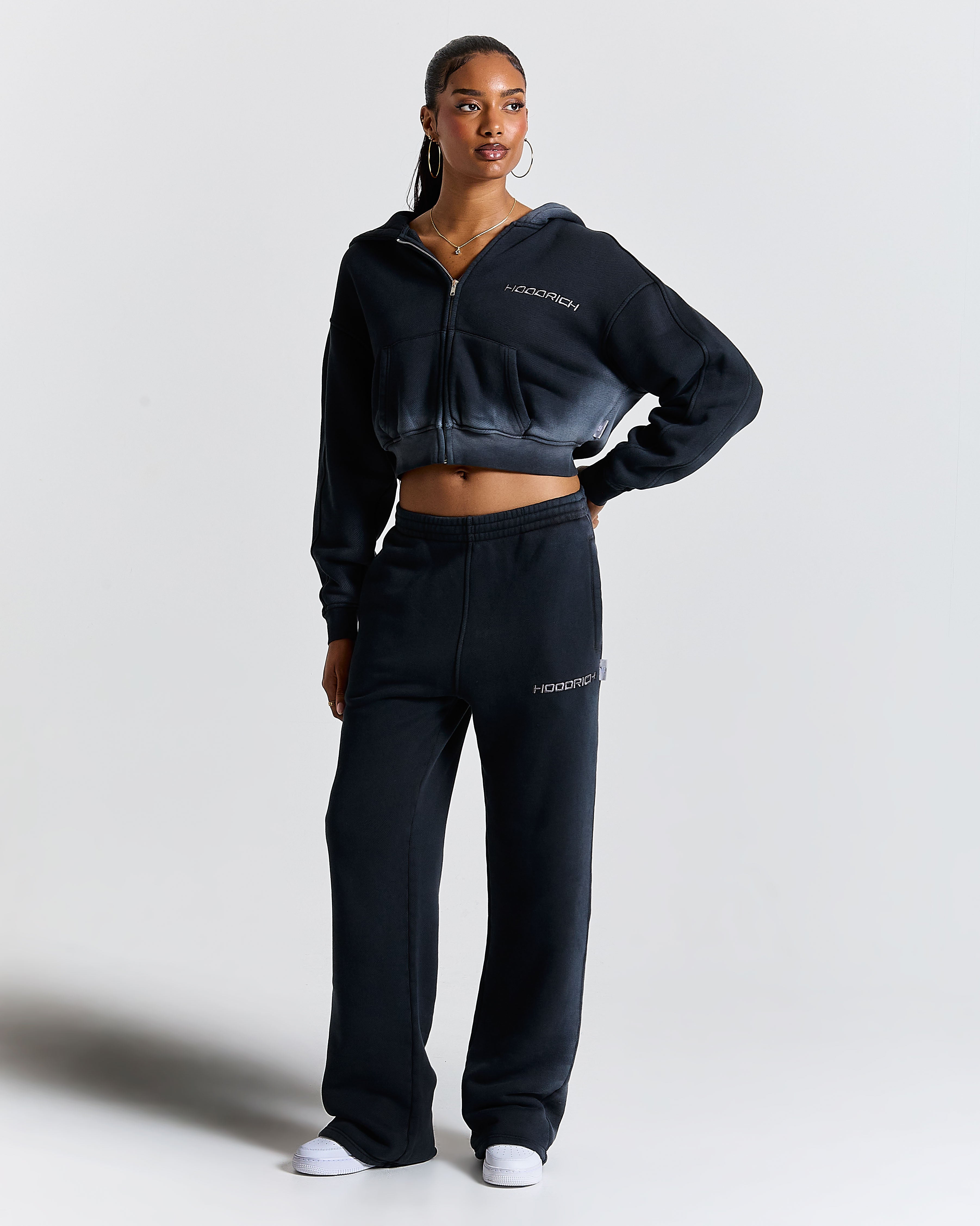 Women's Ghost Wide Leg Jogger - Black