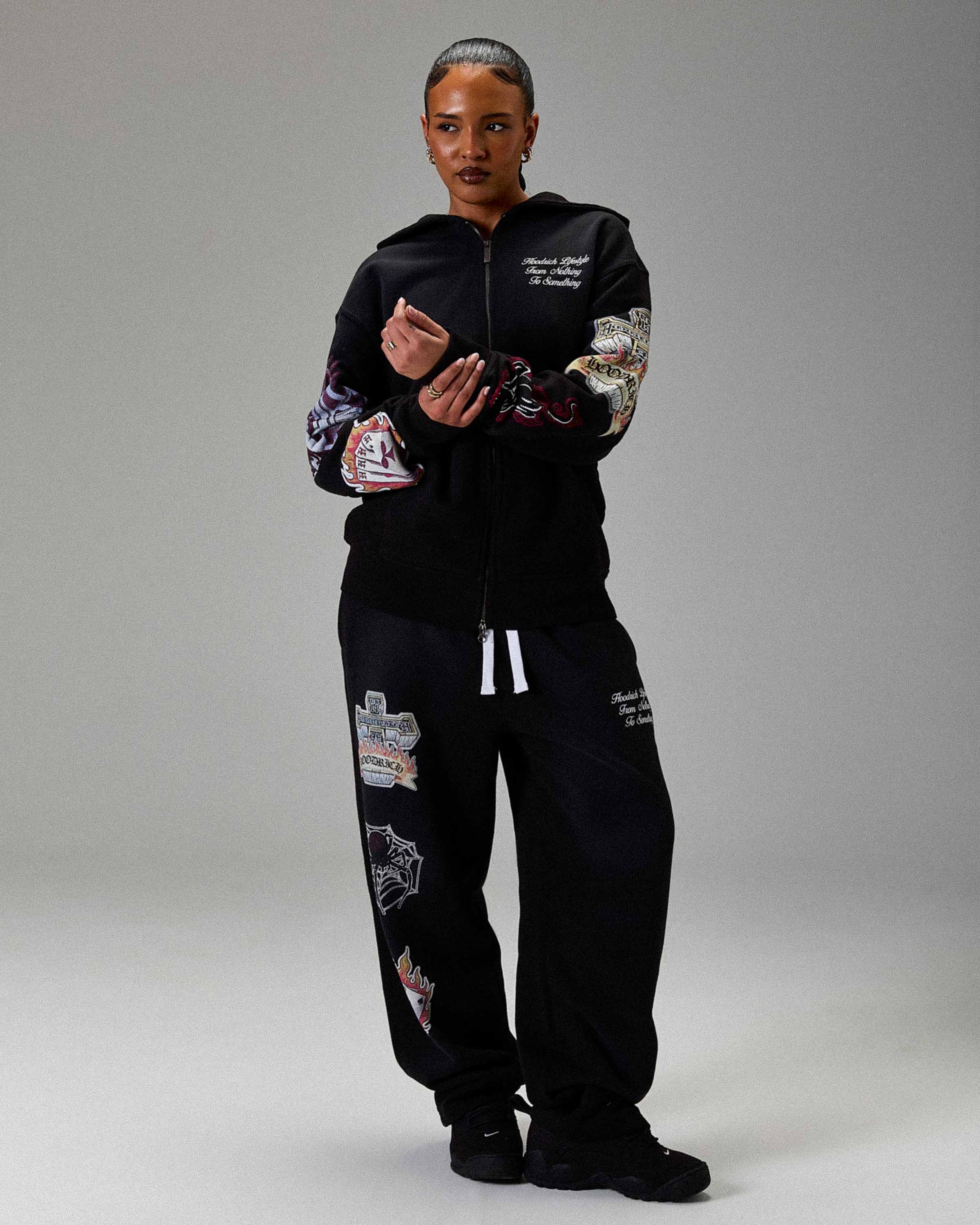 The Winner's Circle Phase Oversized Zip Hoodie - Black