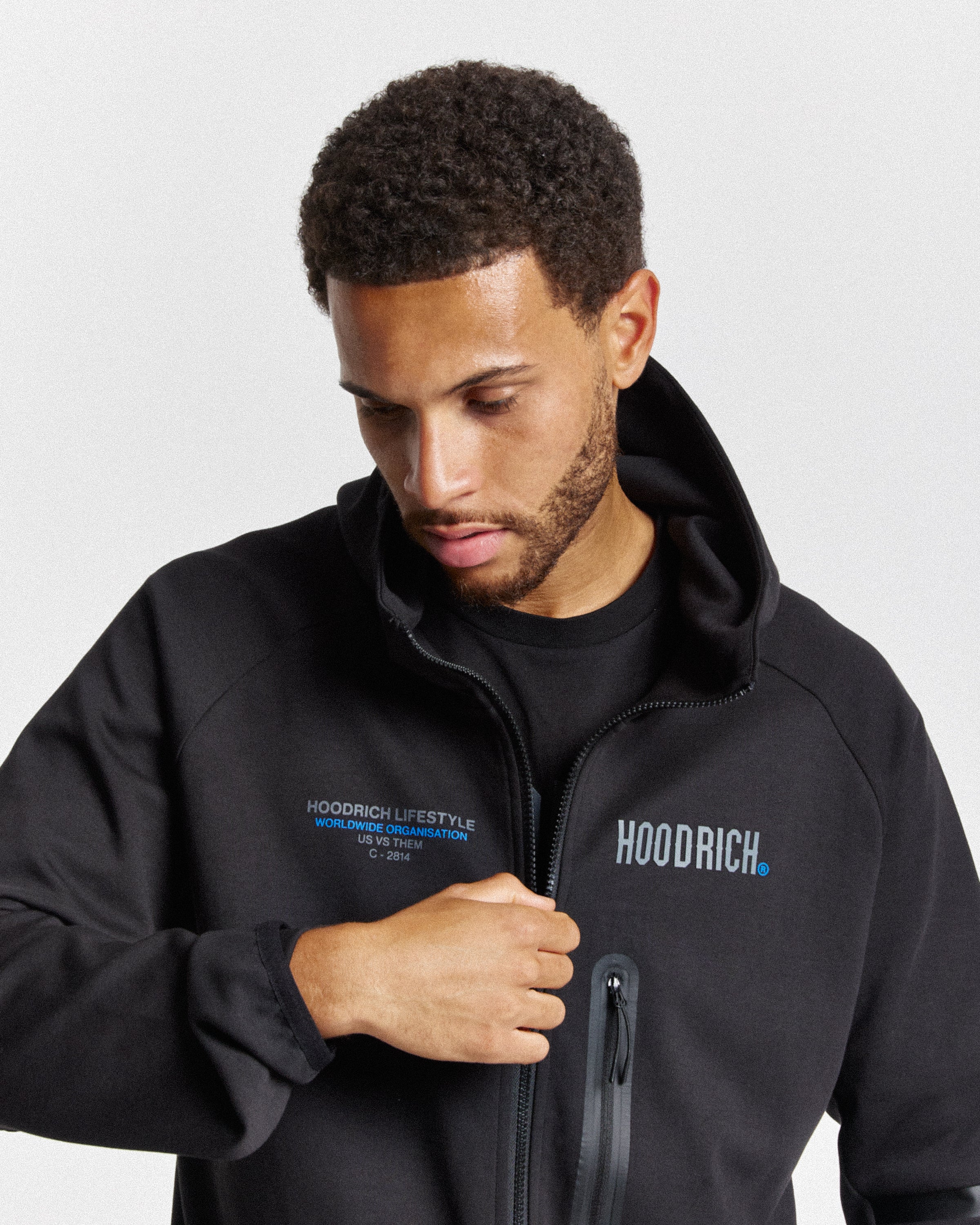 OG Cycle Full Zip Hoodie | Black/Grey/Blue| Hoodrich