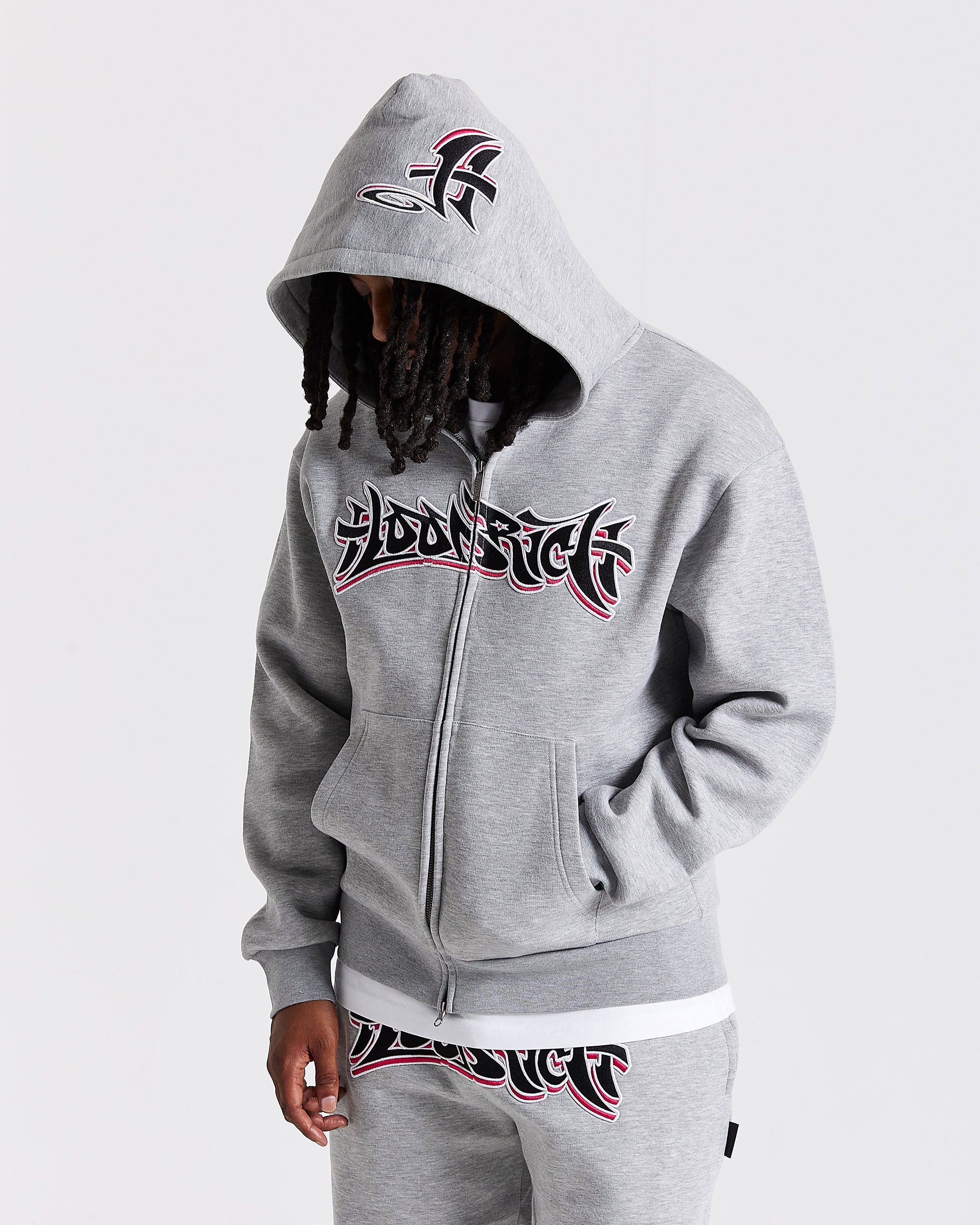 専用【21SS☆国内正規品】GRAFFITI / HOODIE / GREY Graff Oversized Zip Hoodie - Grey/Black/Pink