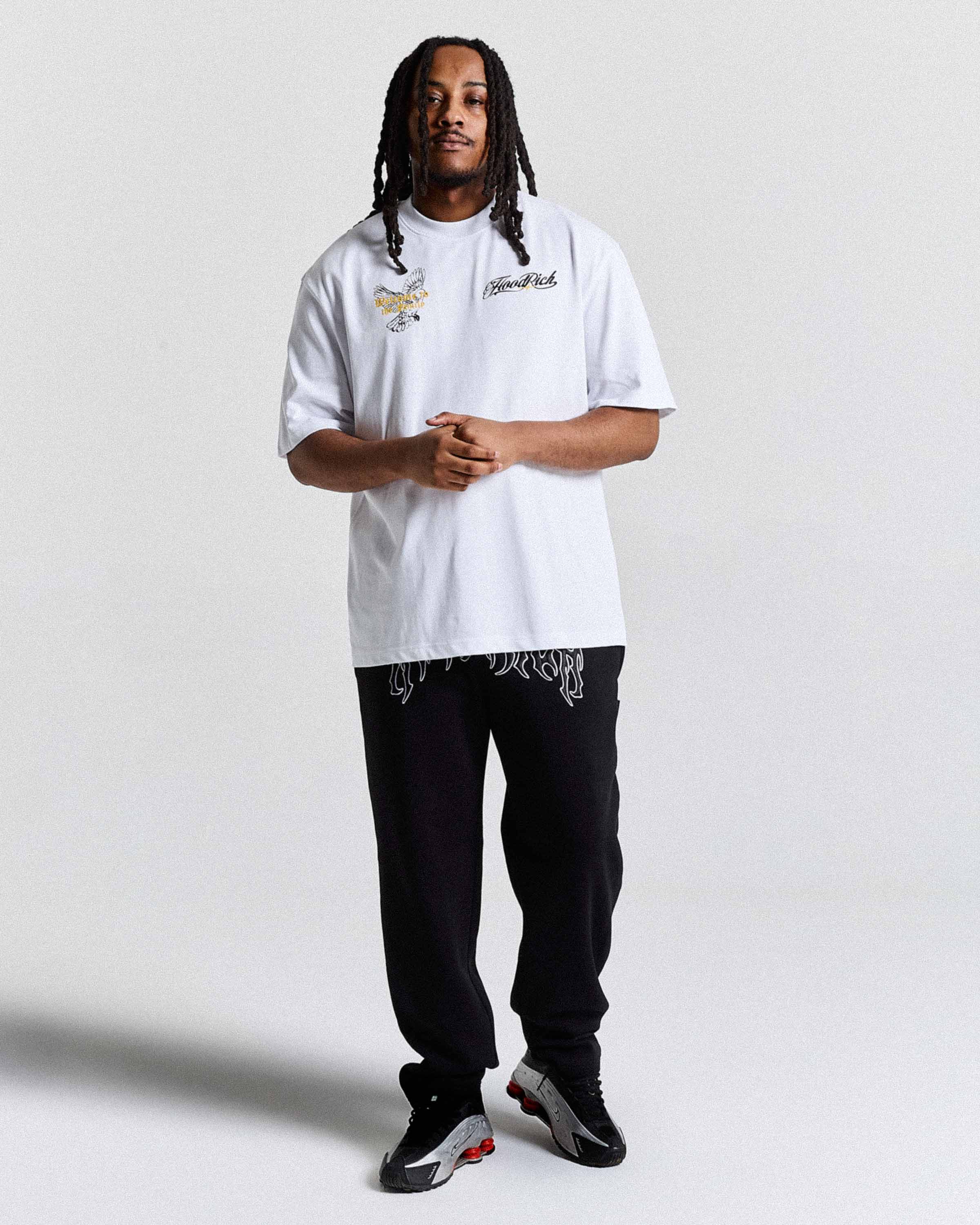 Relic Oversized T-Shirt - White/Black/Yellow