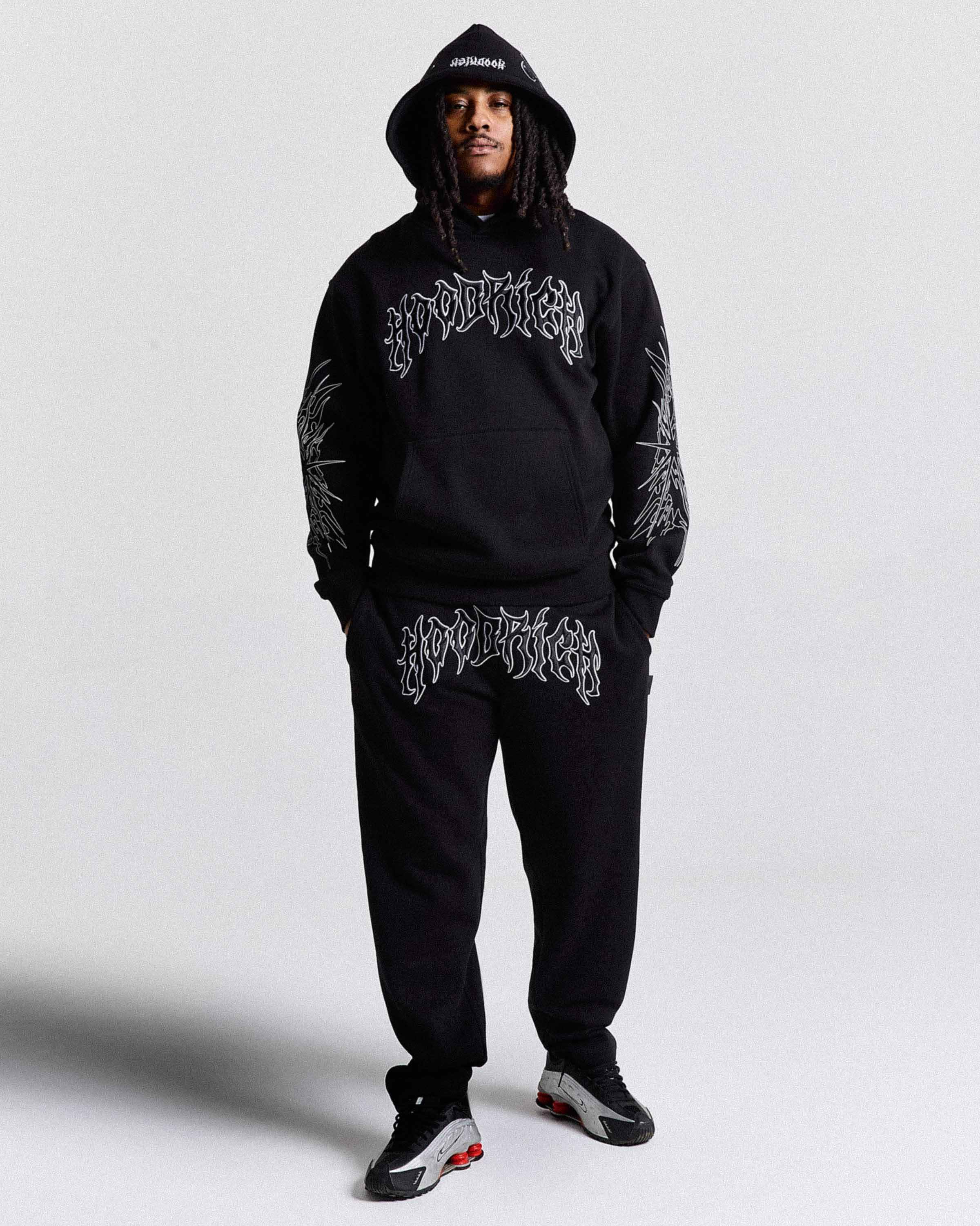 Spectral Oversized Hoodie - Black/White
