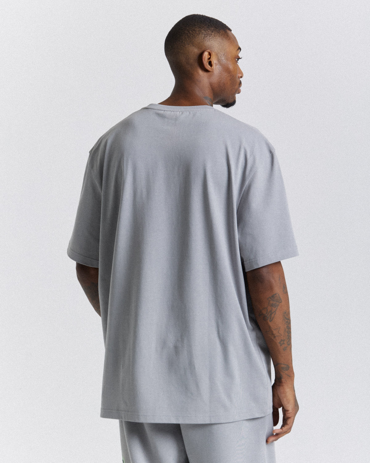 Oversized T-Shirt Worldwide - Γκρι/Λευκό/Πράσινο