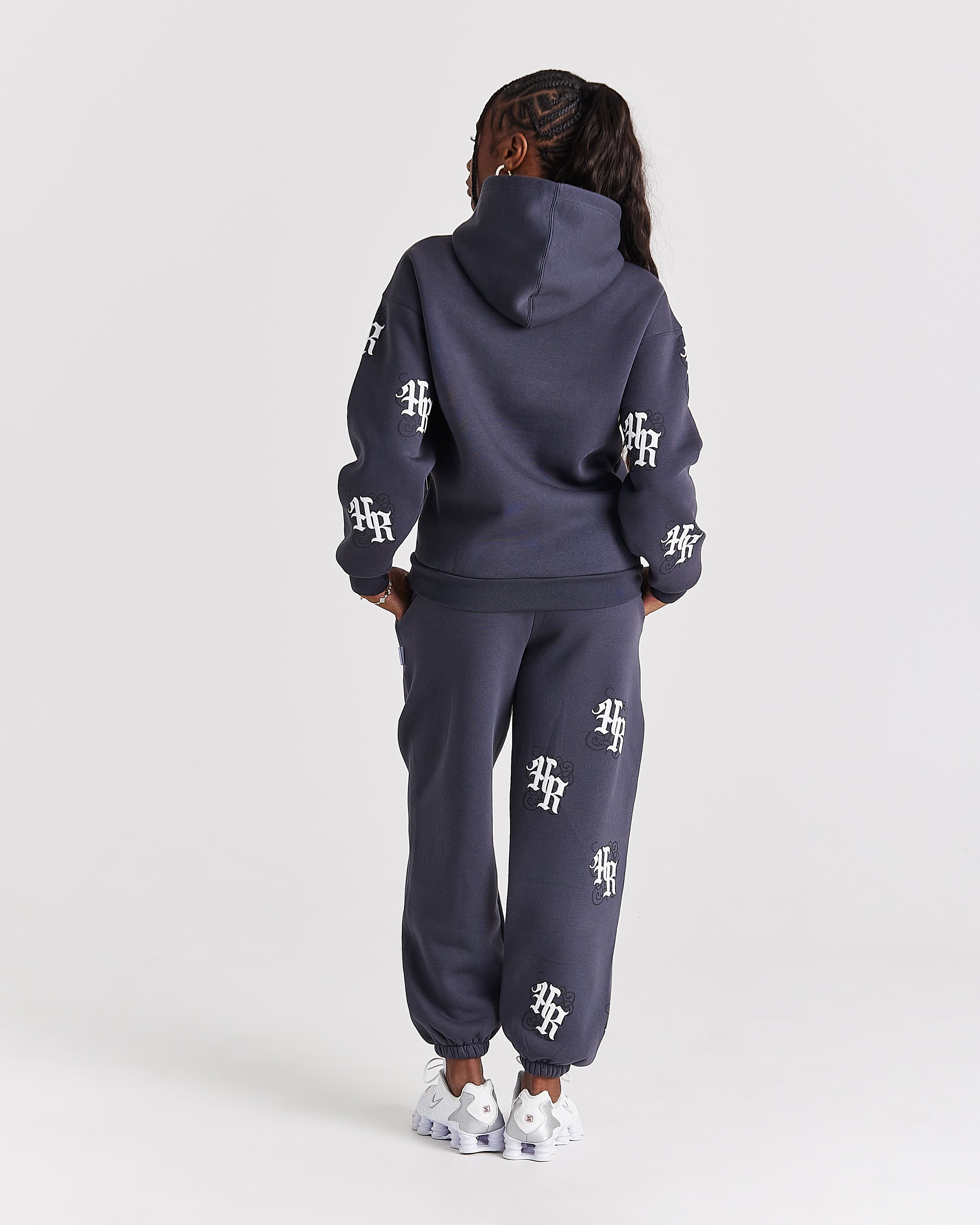 Onyx Oversized Joggers - Grey/White