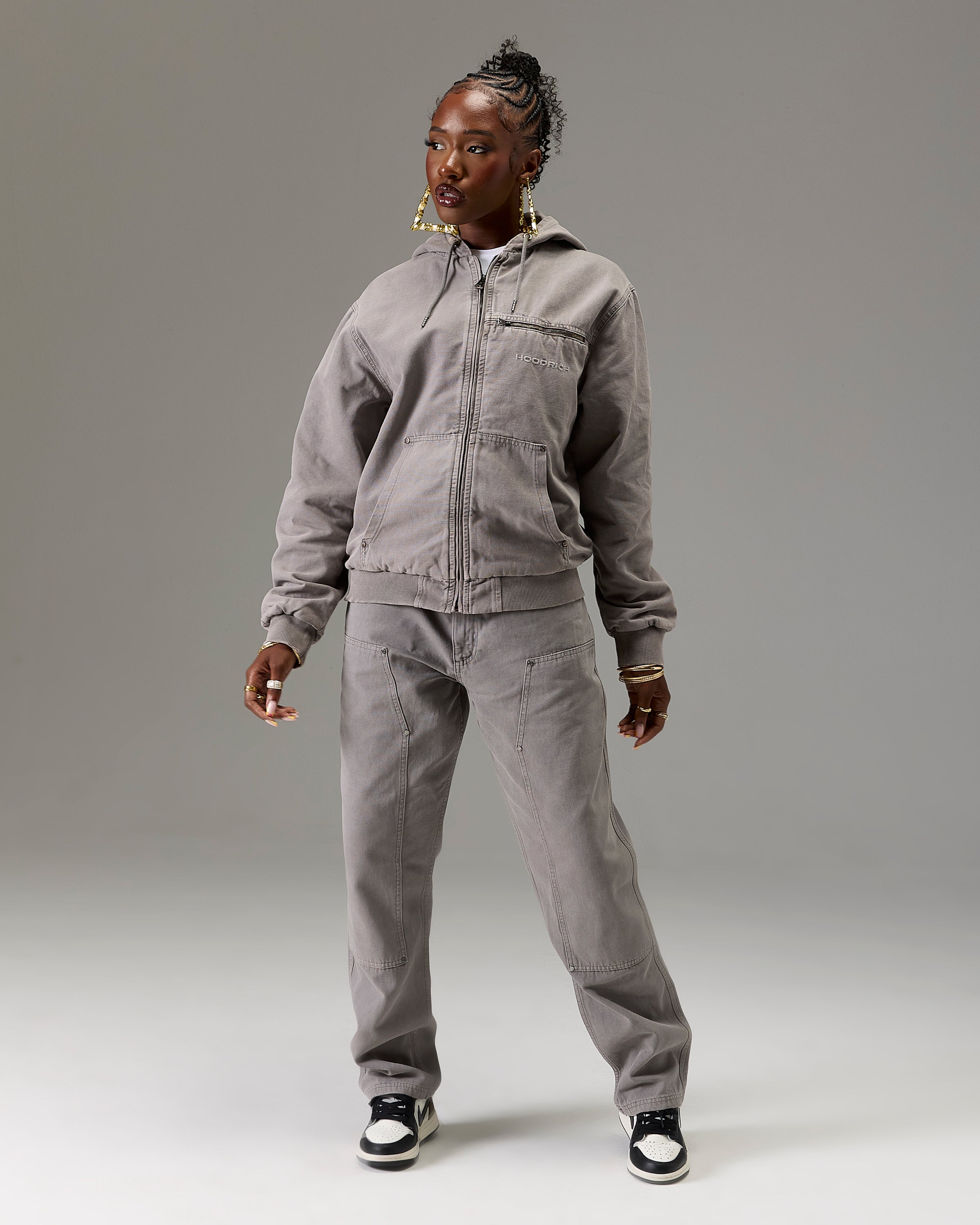 The Winner's Circle Carpenter Canvas Pant - Grey