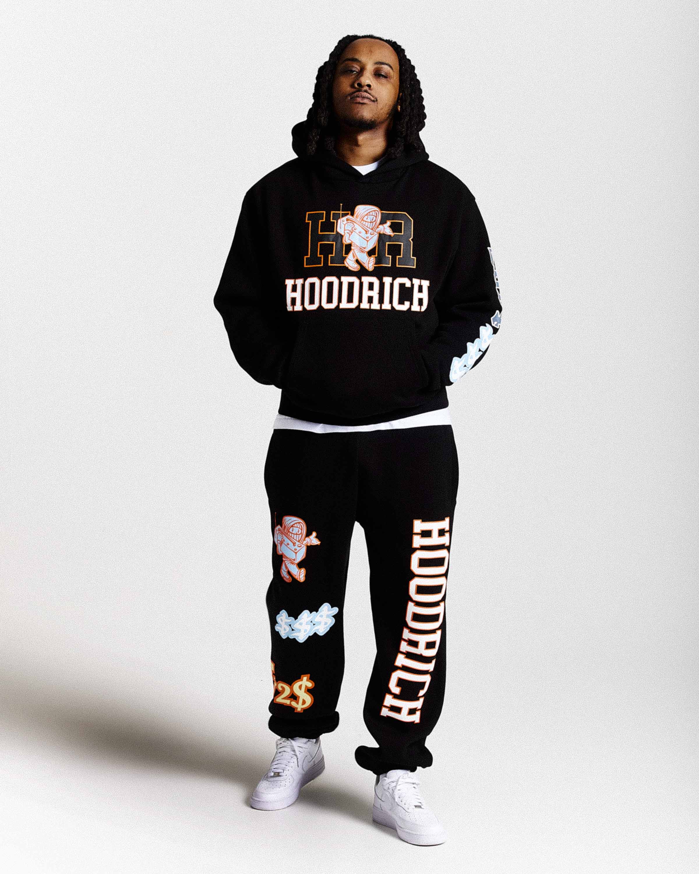 Loony Oversized Hoodie - Black/White