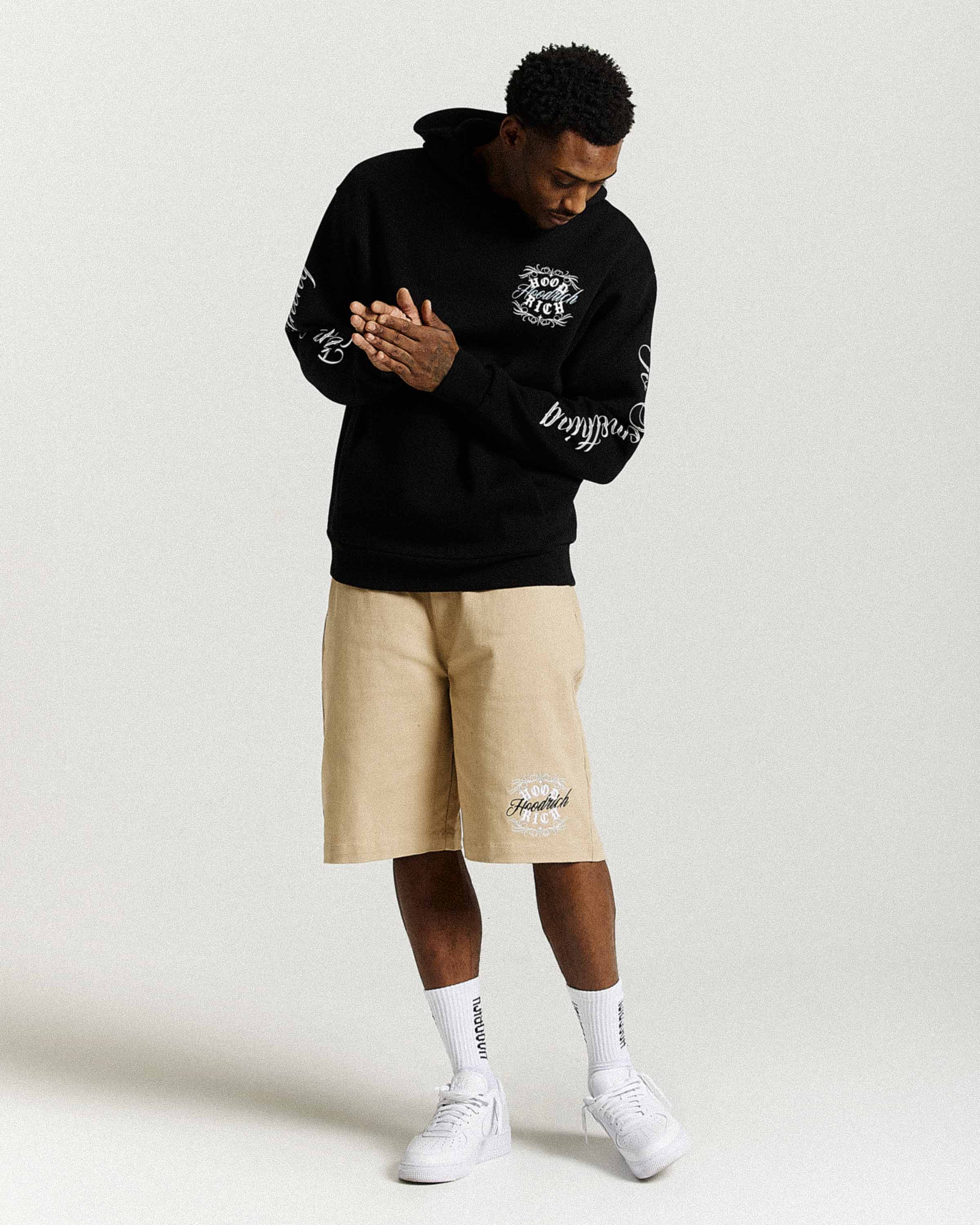 Rito Oversized Hoodie - Black/White/Blue