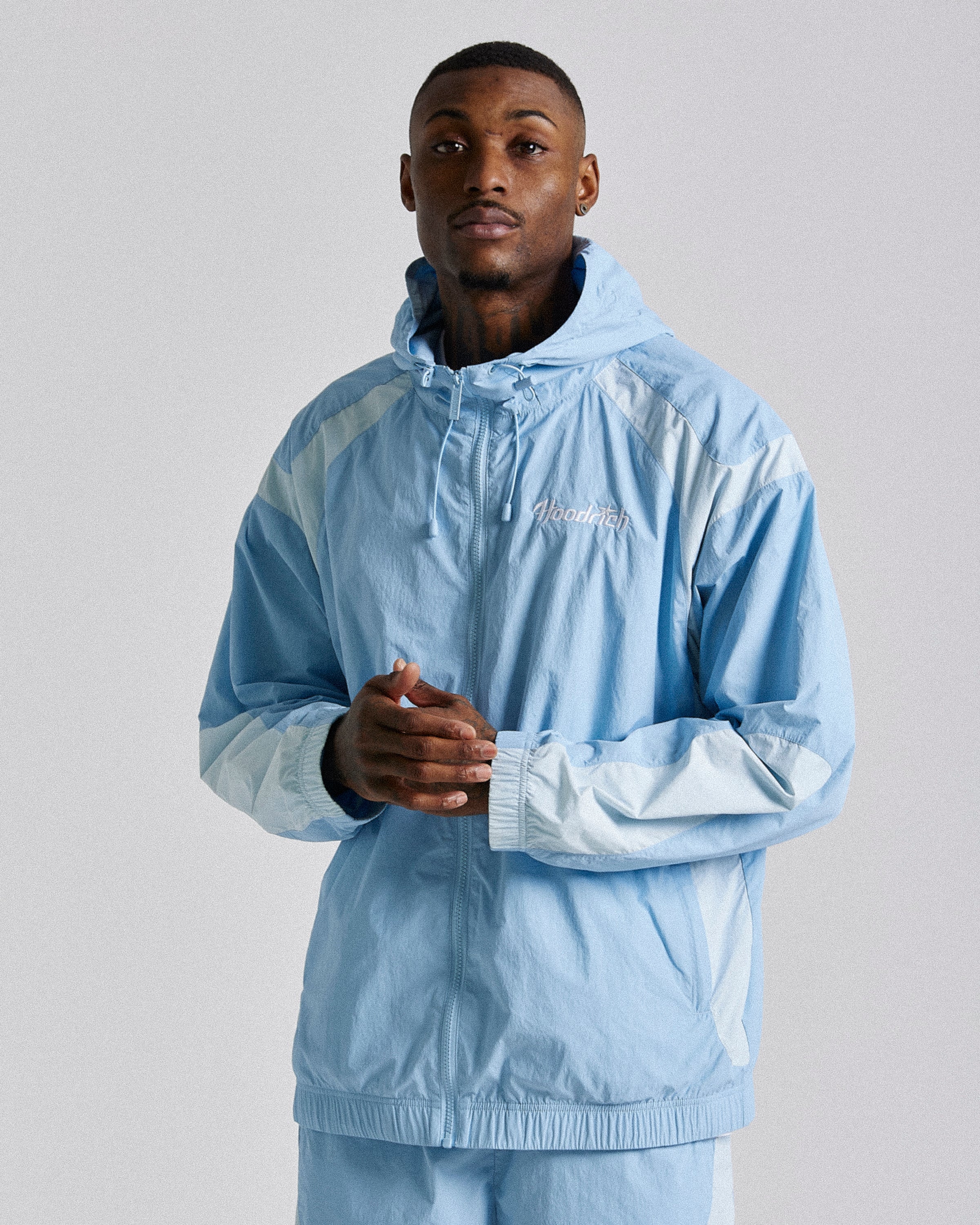 Light Blue Jacket Hoodrich Jacket White Hoodrich Coat Depop