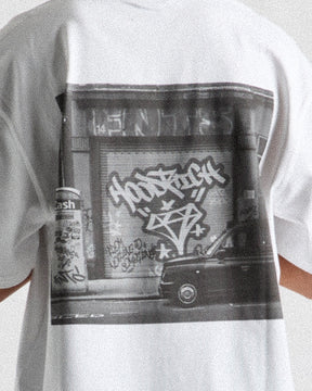 Graffiti Shutter T-Shirt - White/Grey