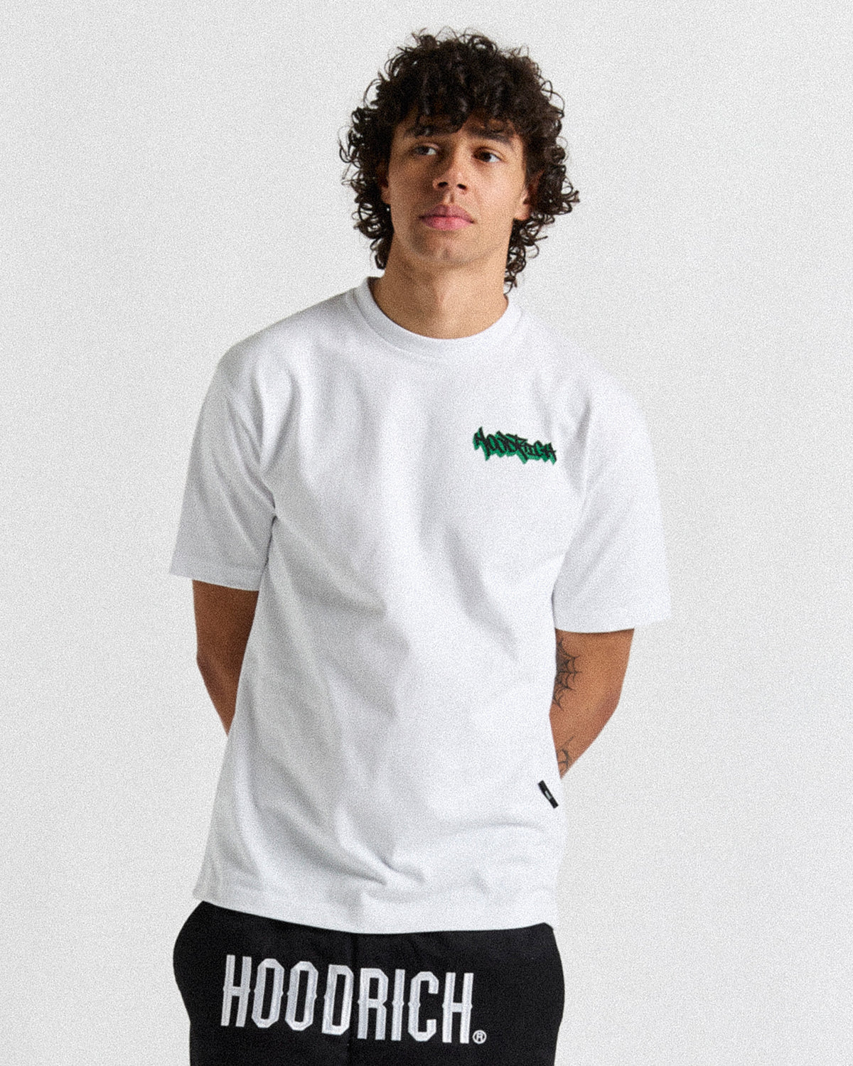 Graffiti Tag T-Shirt - White/Green/Black