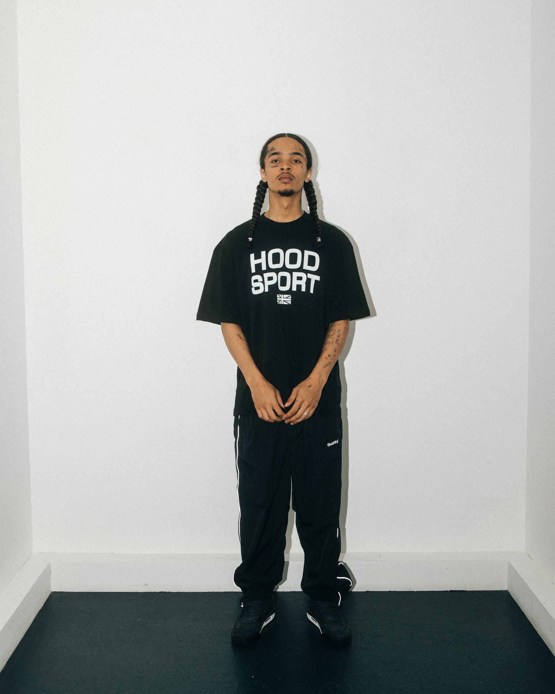 Hoodsport Oversized T-Shirt - Black/White