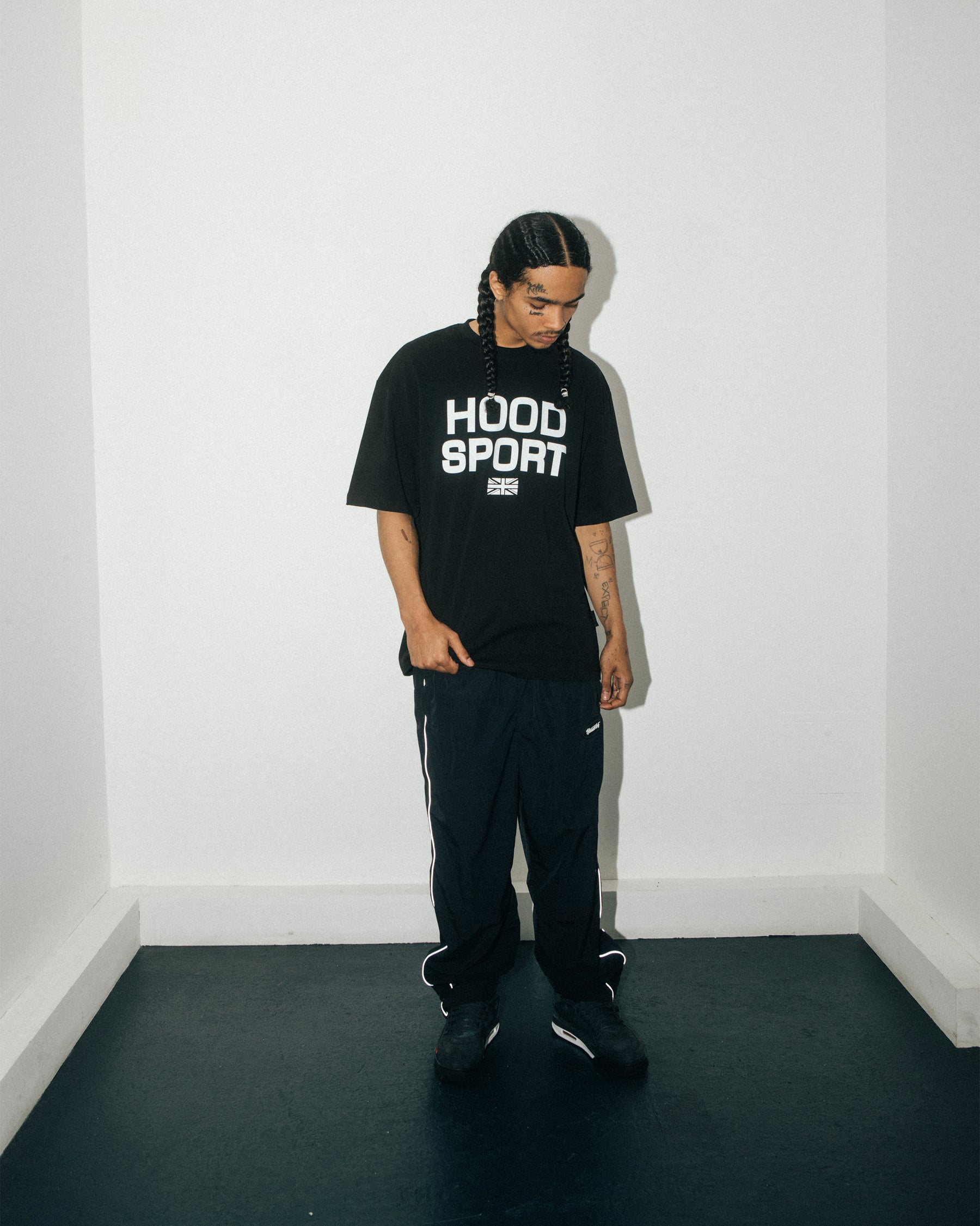 Hoodsport Oversized T-Shirt - Black/White