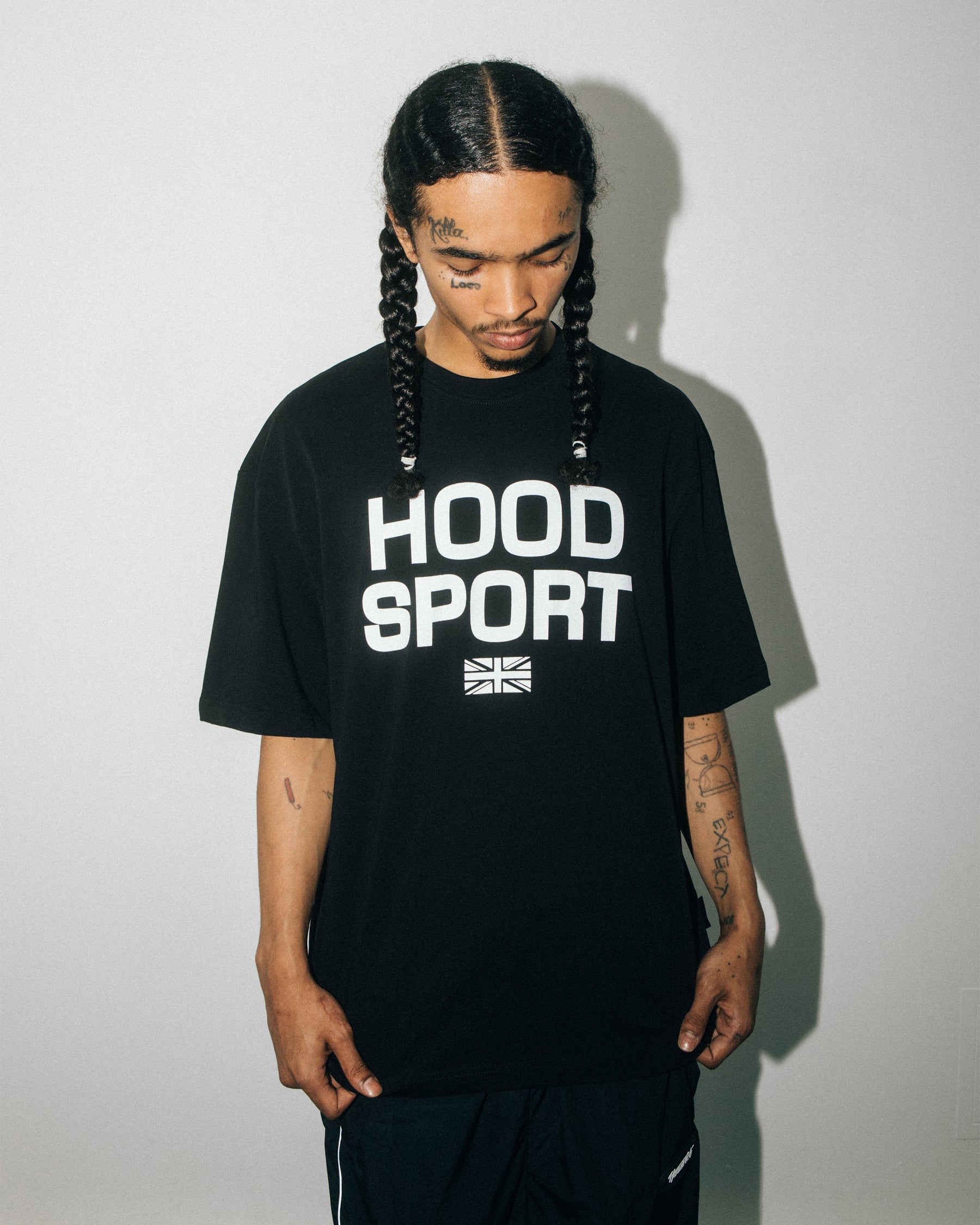 Hoodsport Oversized T-Shirt - Black/White