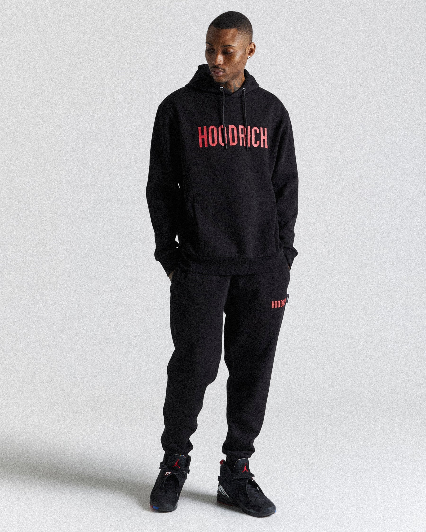 OG Core Hoodie Black/Red Hoodrich Men's - Main Image