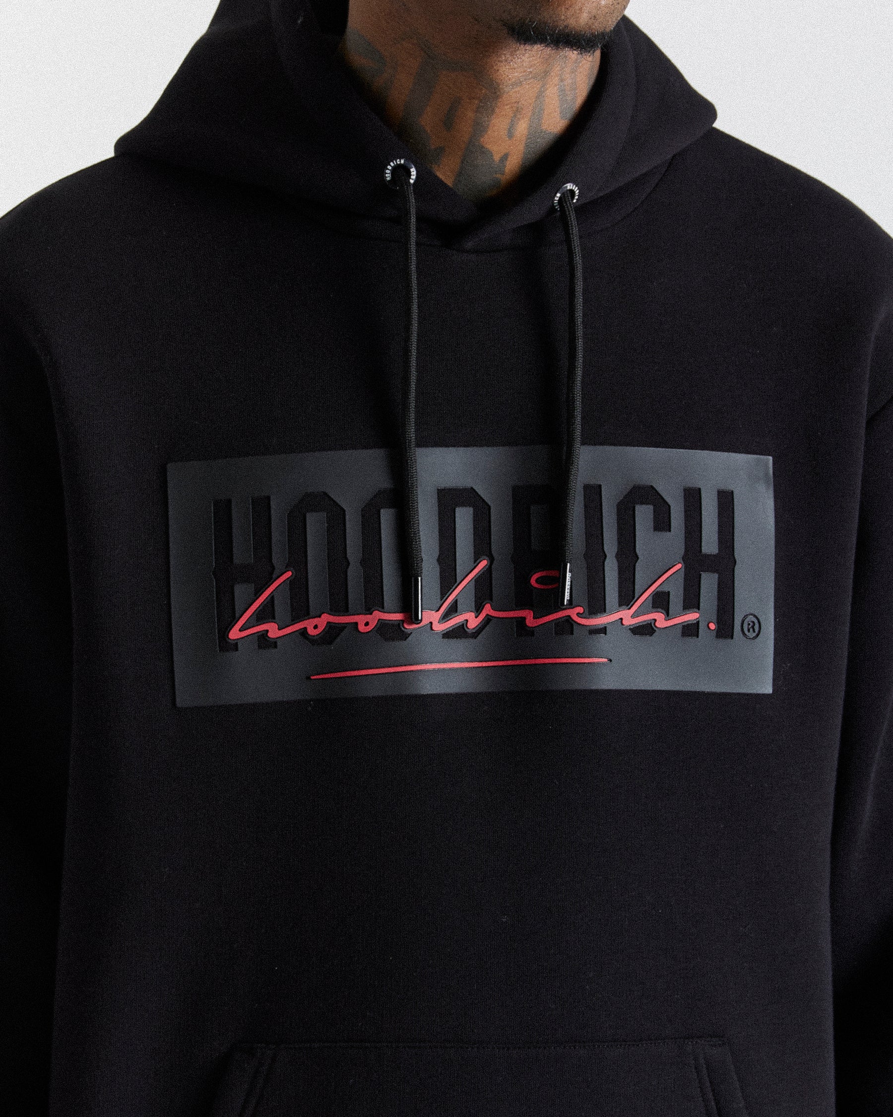 Etch Hoodie - Black/Red