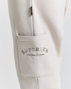 Stature Joggers - Beige/White