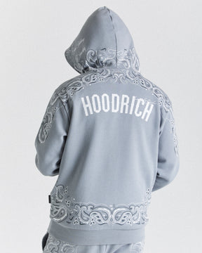 Motif Hoodie - Grey/White