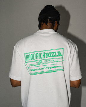 Rizla Premium Oversized T-Shirt - White/Green