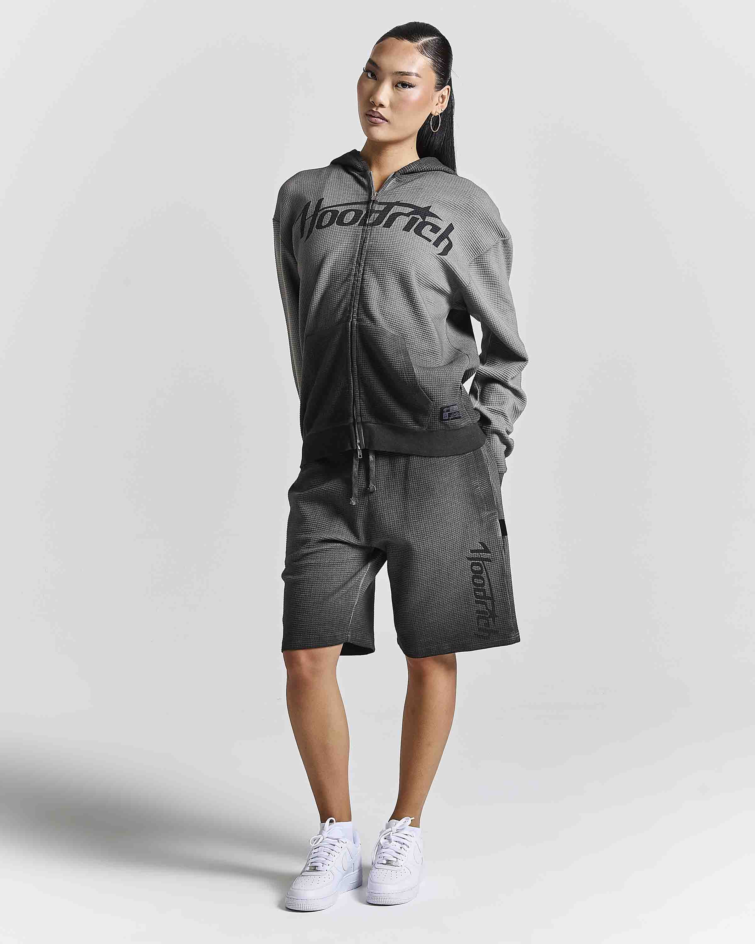 Fuel Zip Through Hoodie - Grey/Black