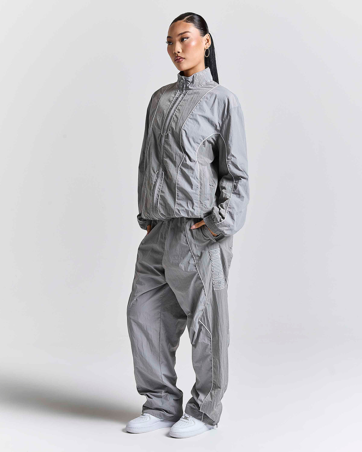 Chaser H Panel Track Jacket - Grey