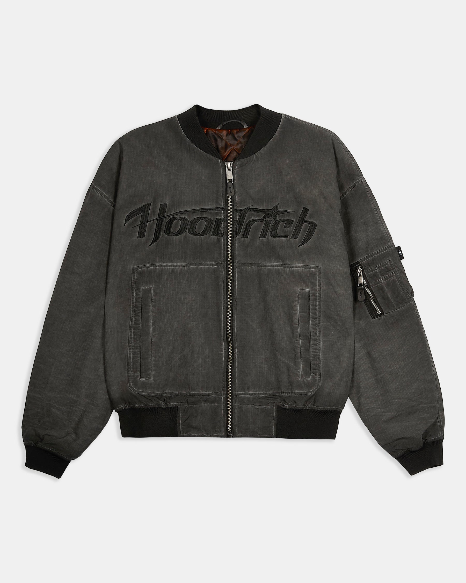 Cast Ripstop Varsity Jacket - Washed Black
