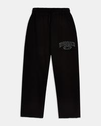 Fray Wide Leg Jogger - Black