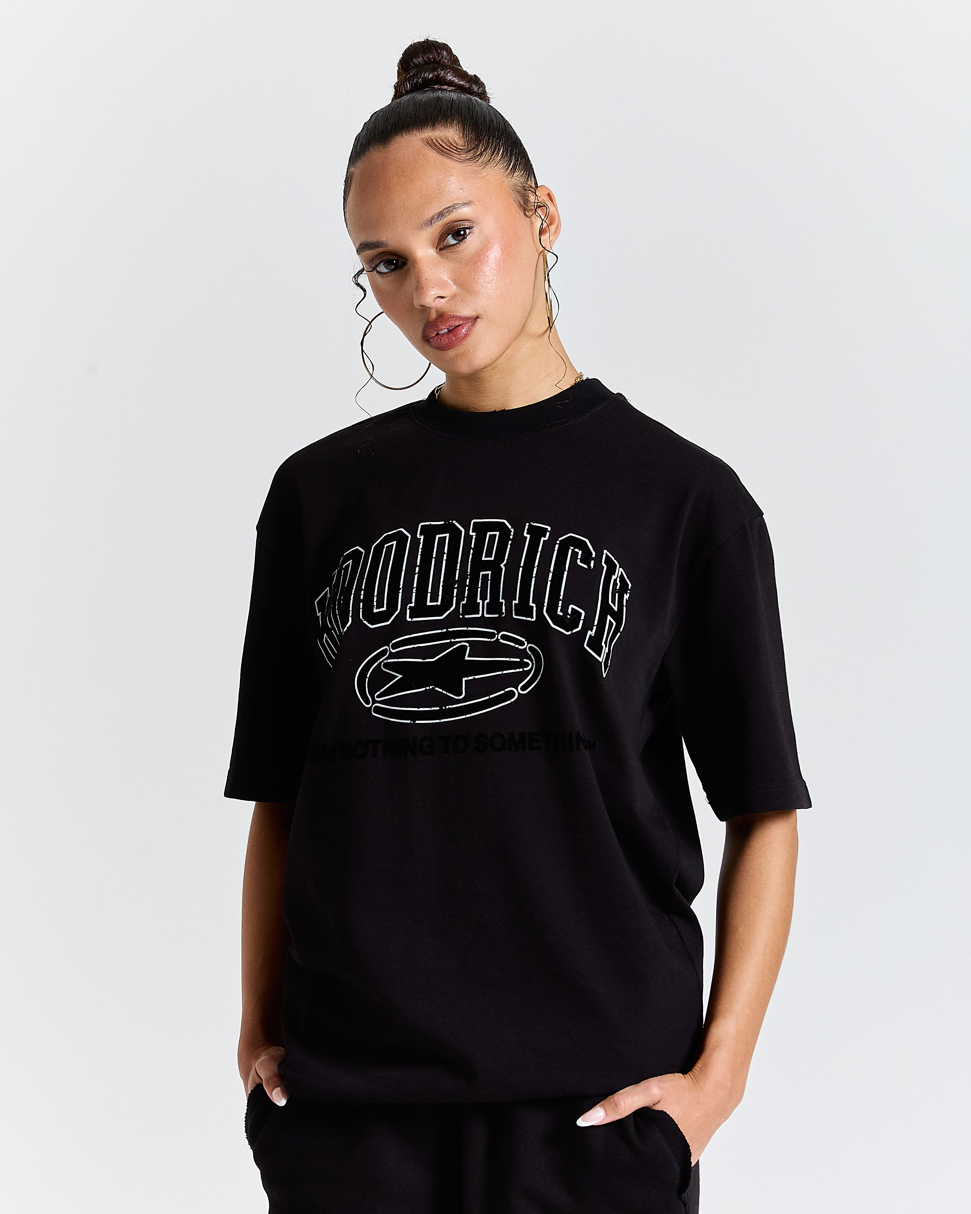 Fray Regular Fit Tee - Black