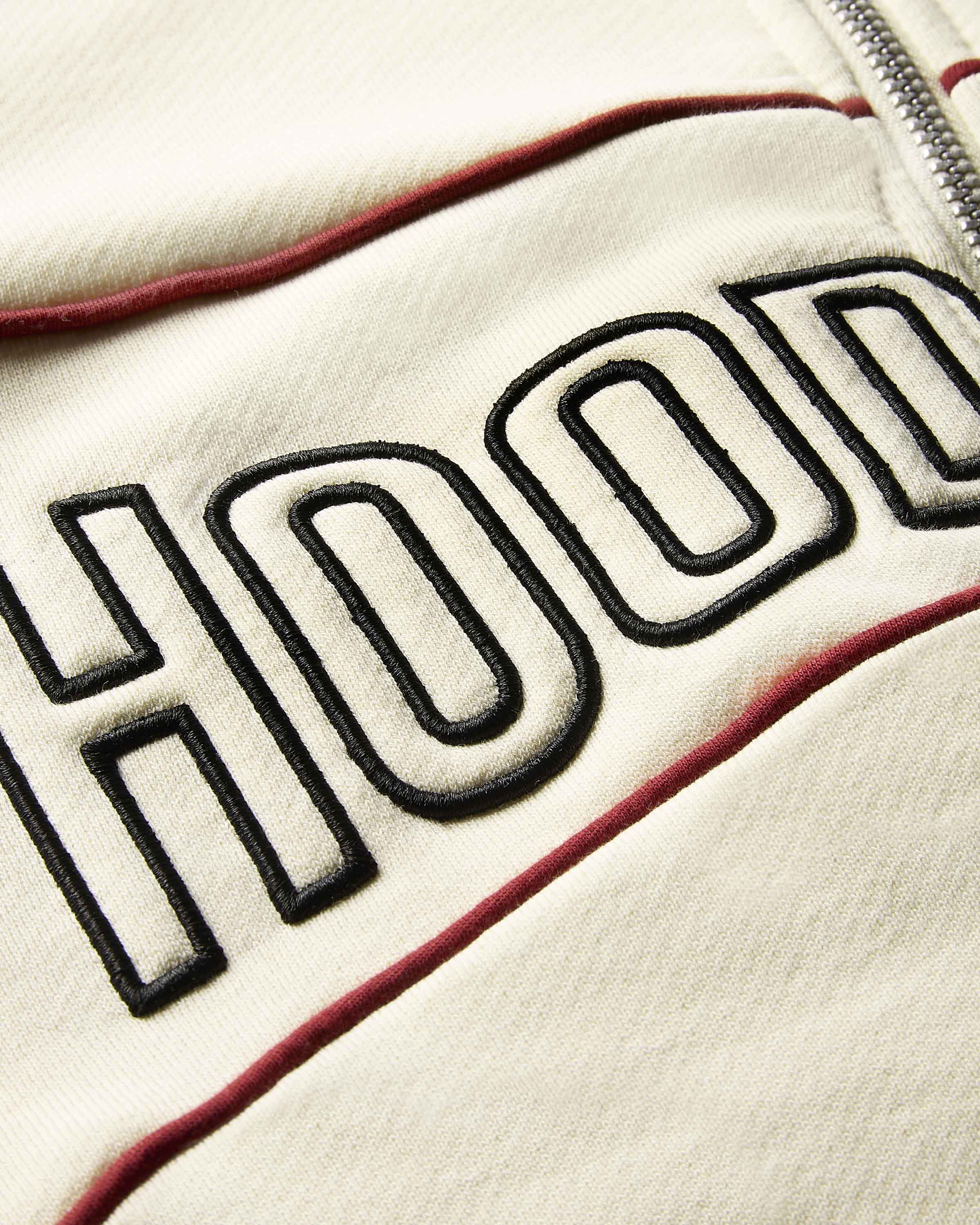 Trace Zip Relaxed Fit Hoodie - Ivory | Hoodrich UK