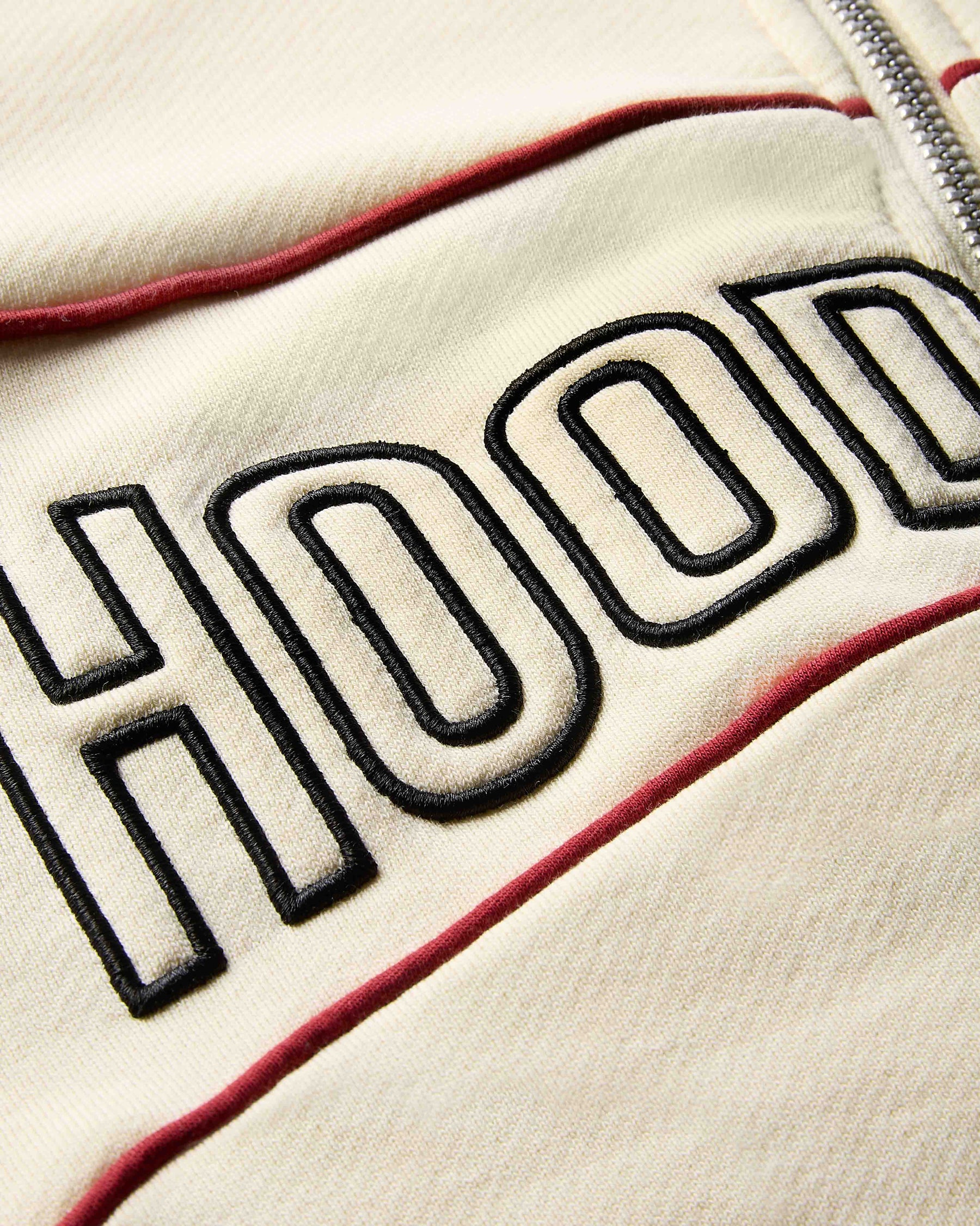 Trace Zip Relaxed Fit Hoodie - Ivory