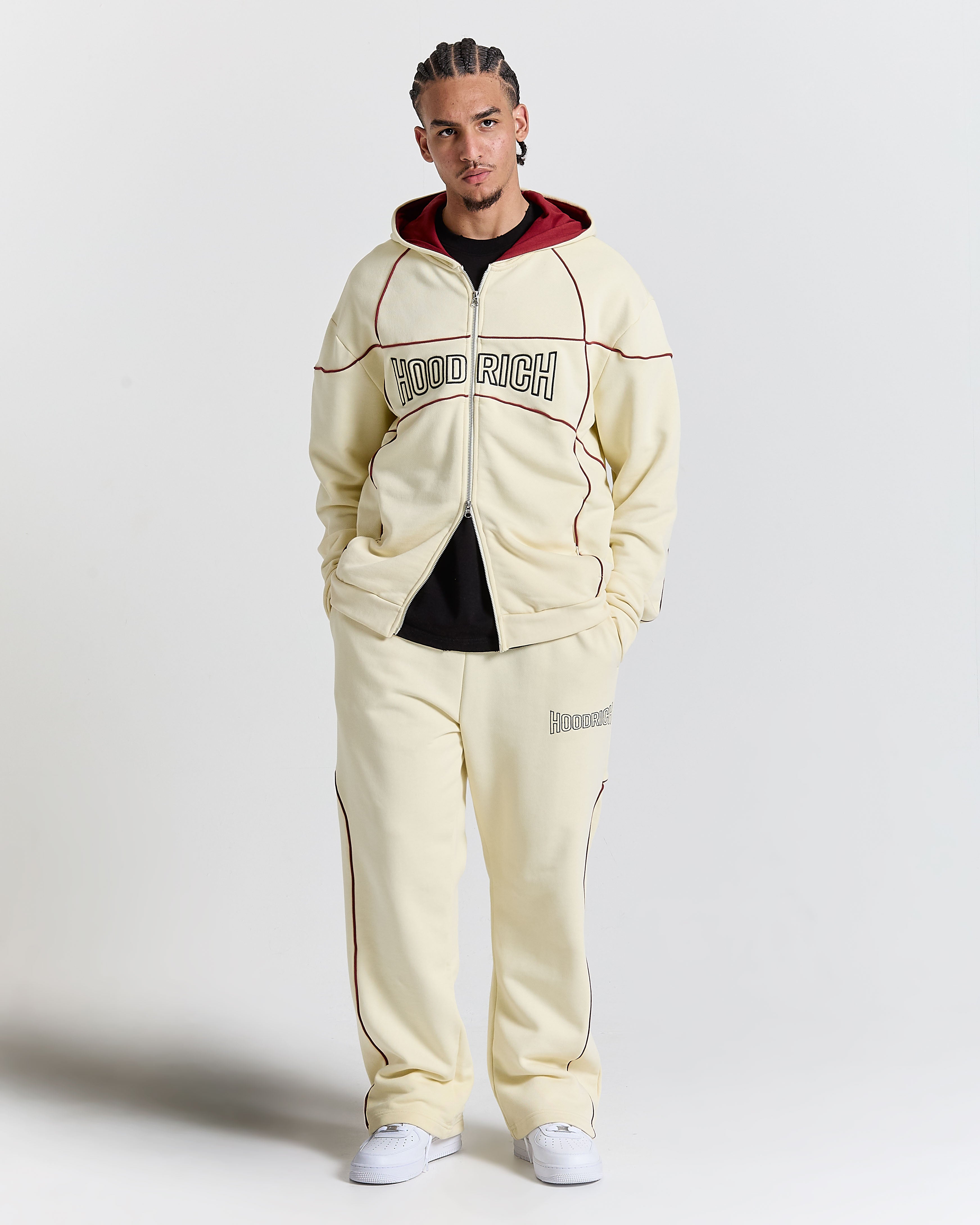 トップス theredthread eyelet zip fit hoodie ivory Trace Zip Relaxed Fit Hoodie - Ivory | Hoodrich UK