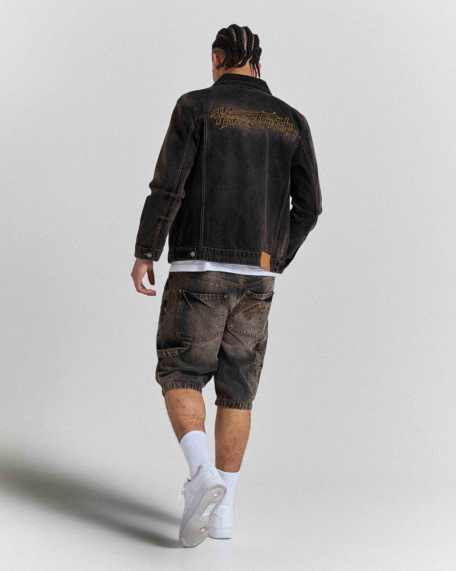 Shadow Rust Denim Carpenter Jorts - Black Wash