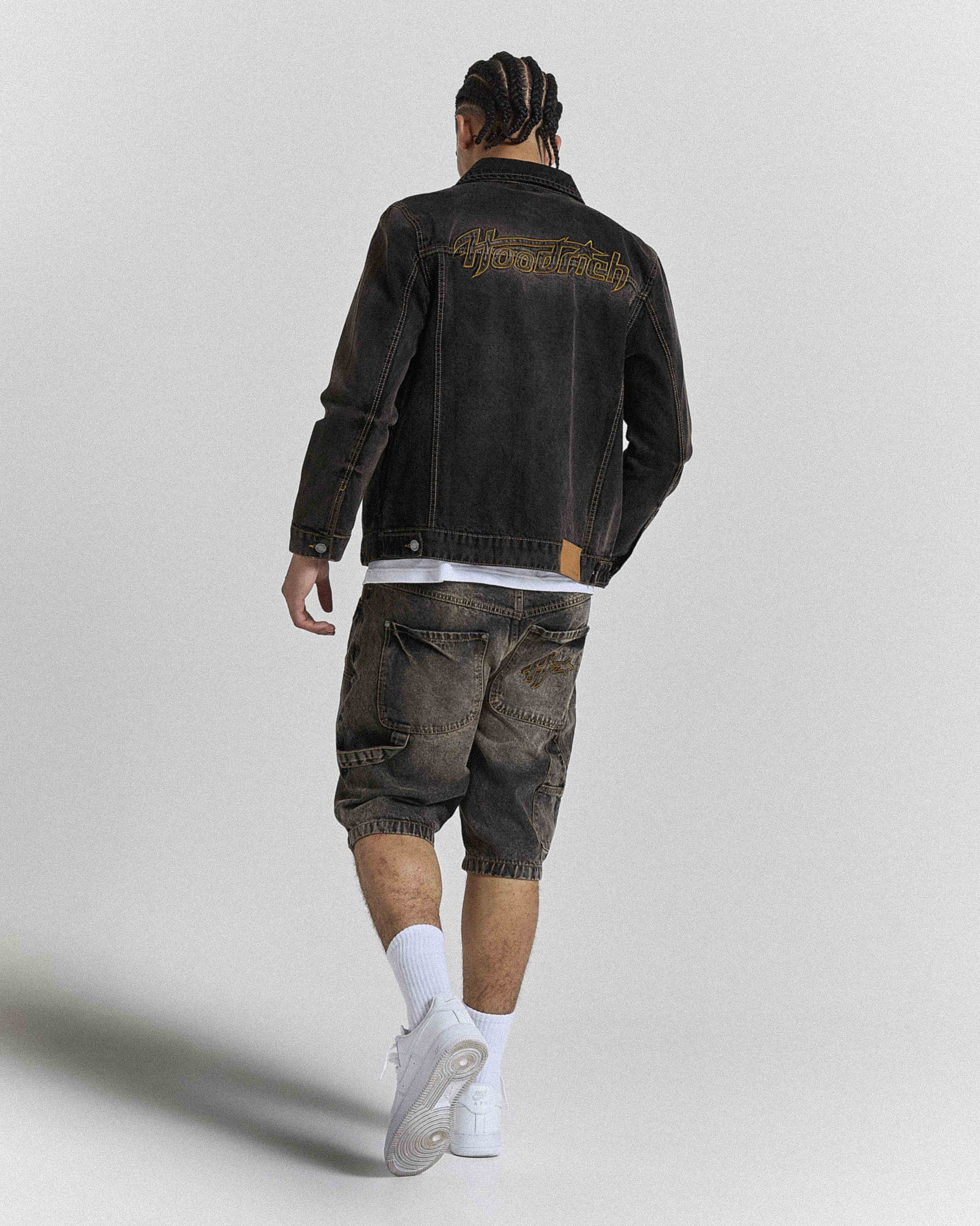 Shadow Rust Denim Carpenter Jorts - Black Wash