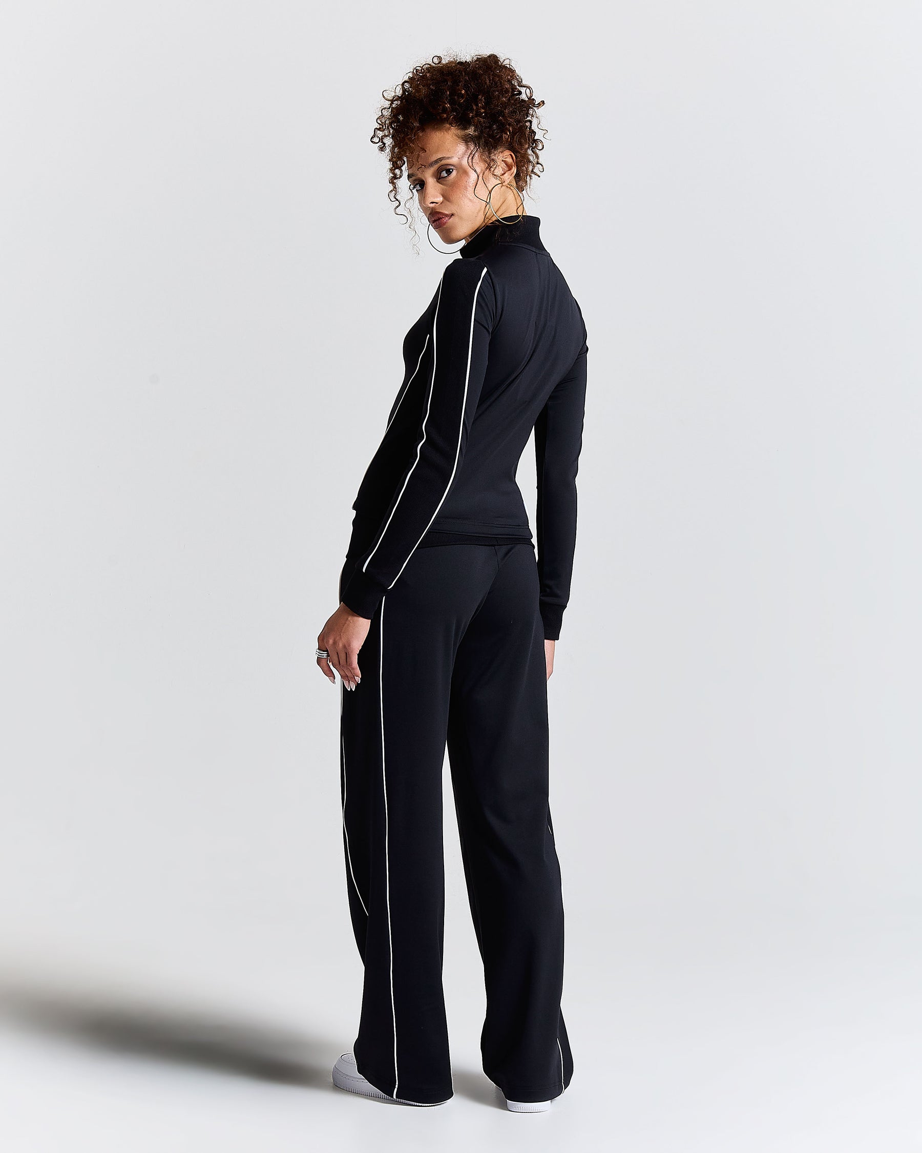 Glide Football Slim Fit Track Jacket - Black