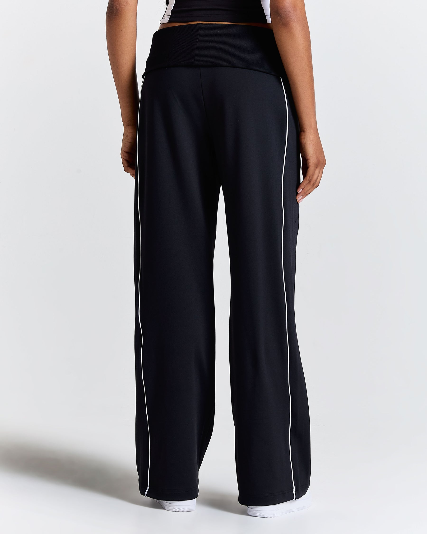 Glide Football Wide Leg Track Pants - Black