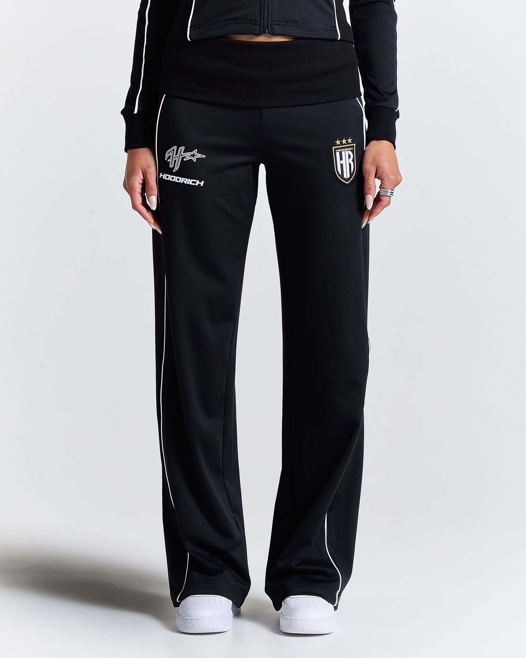 Glide Football Wide Leg Track Pants - Black
