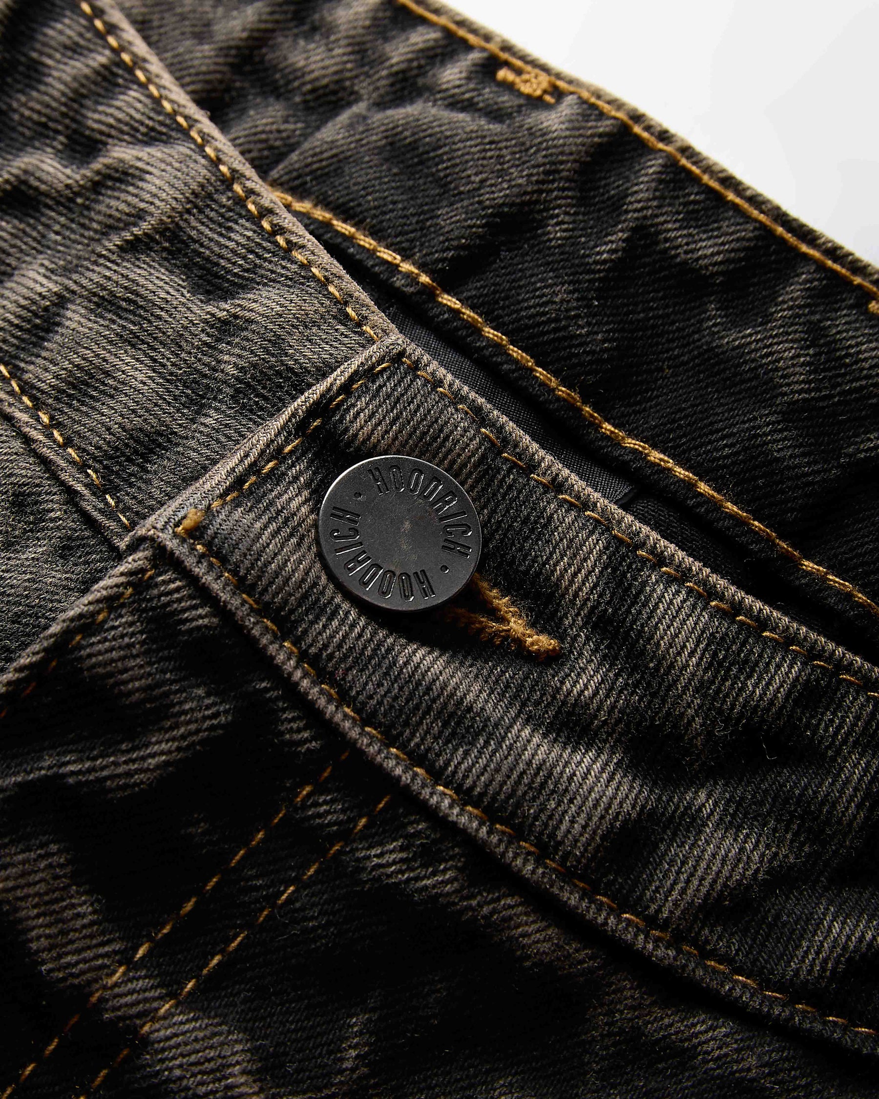 Shadow Rust Wide Leg Denim Jeans - Black Wash