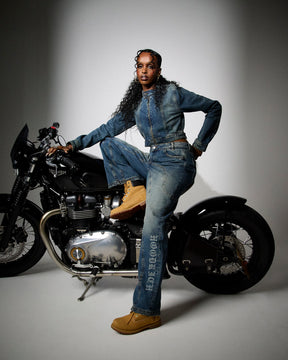 The Winner's Circle Snowdrift Wide Leg Jeans - Dirty Wash