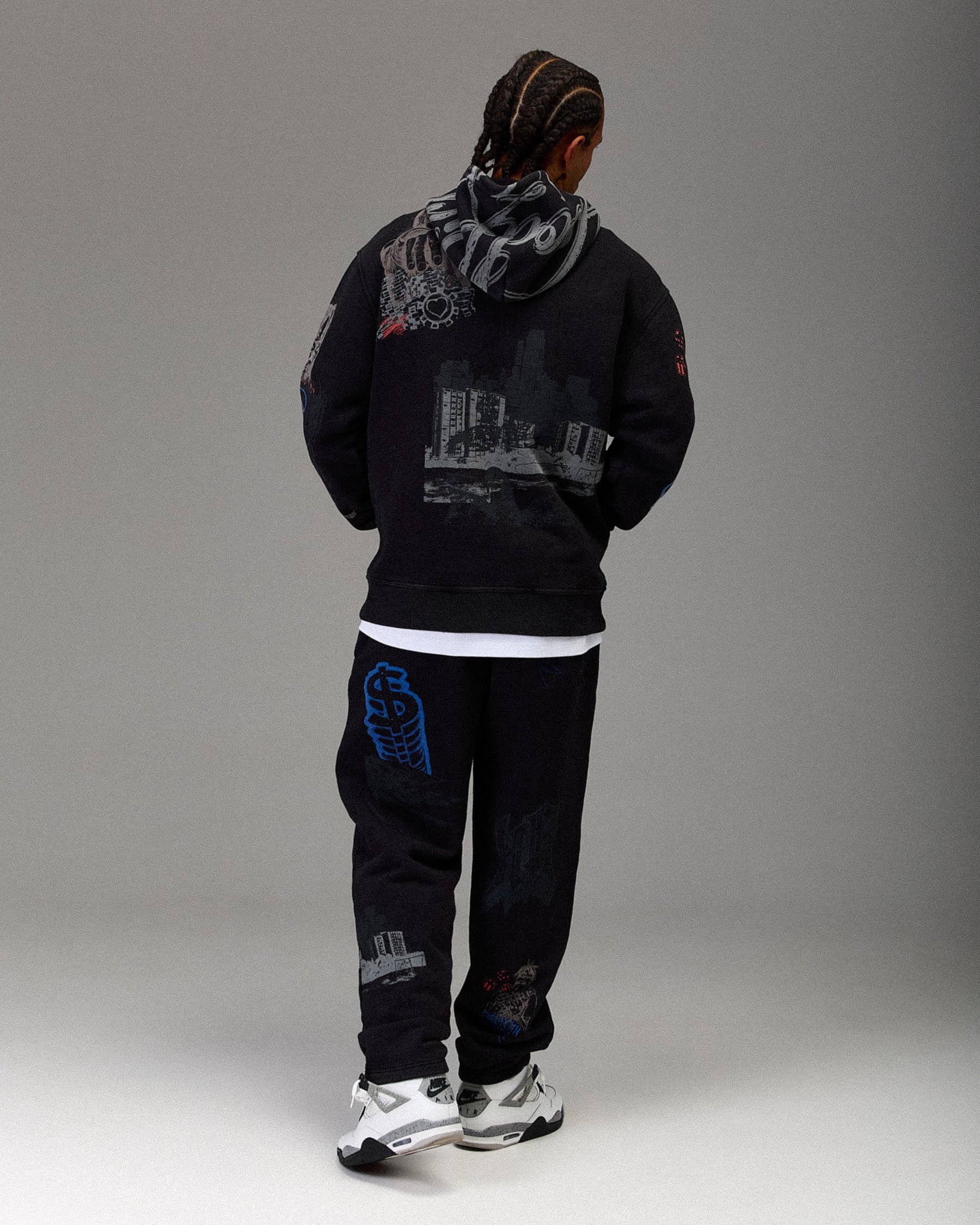 The Winner's Circle Oversized Hoodie - Black Wash