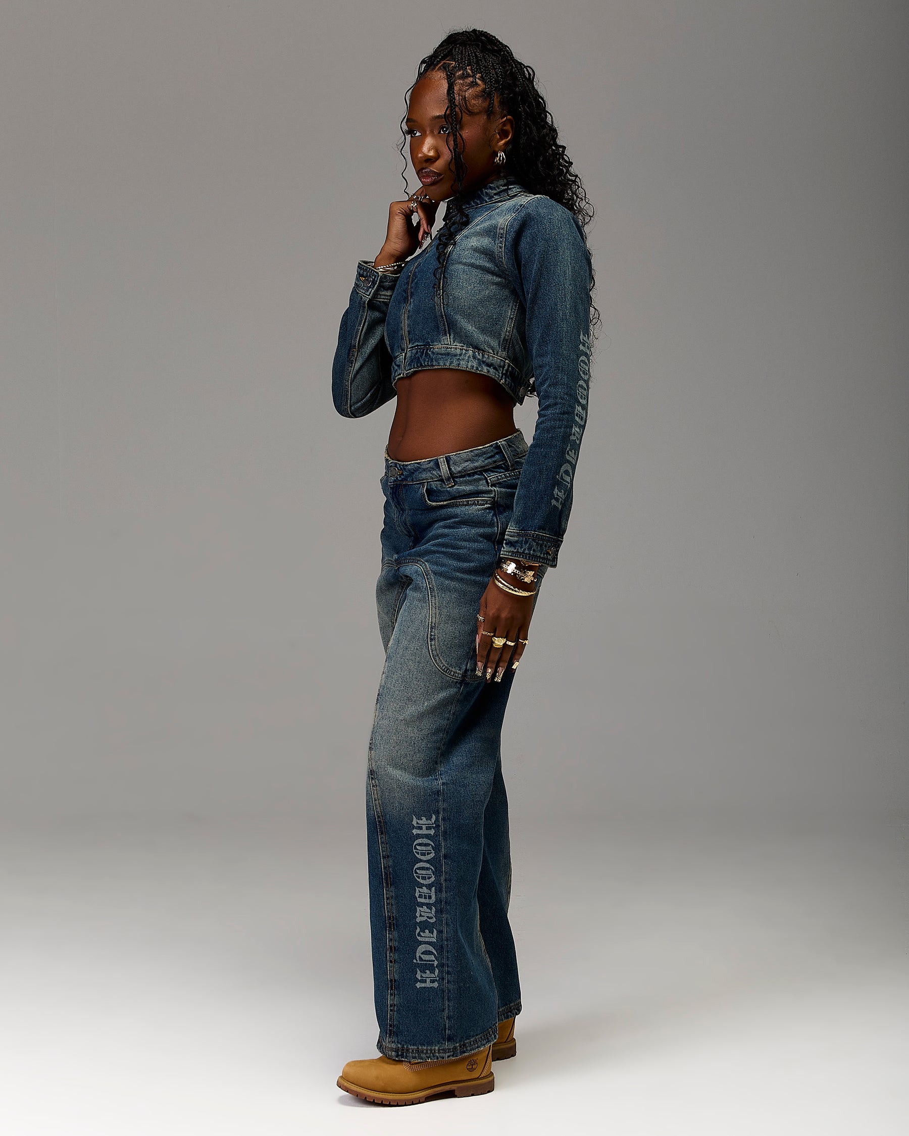 The Winner's Circle Snowdrift Wide Leg Jeans - Dirty Wash