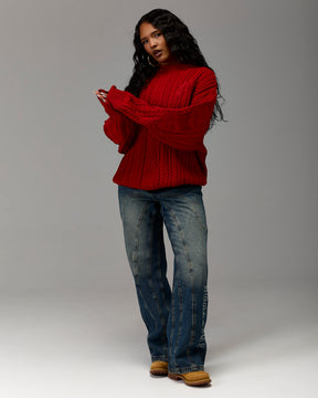 The Winner's Circle Knitwear Sweater - Fiery Red