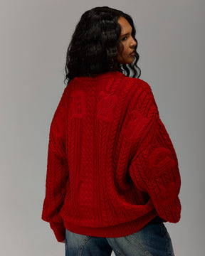 The Winner's Circle Knitwear Sweater - Fiery Red