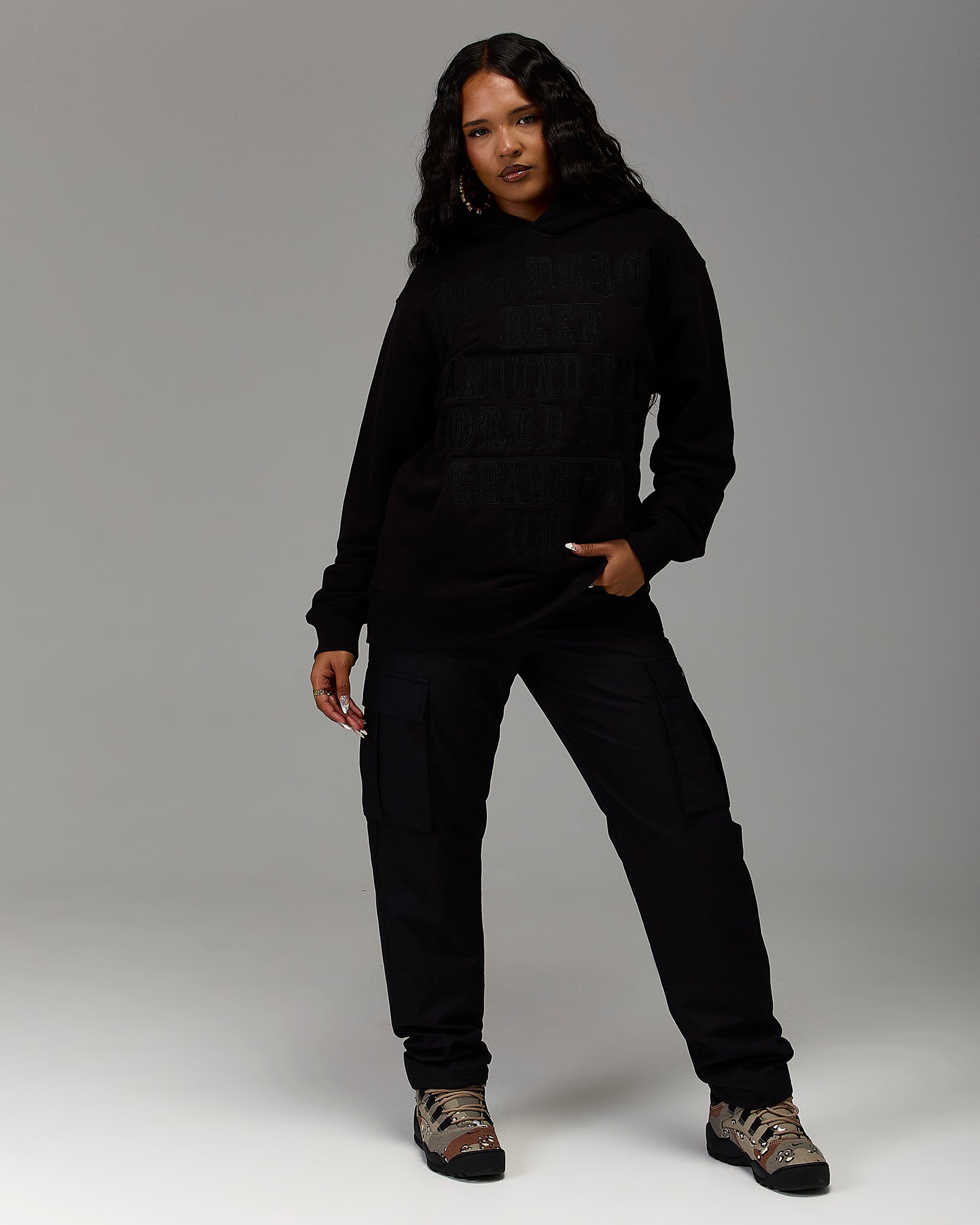 The Winner's Circle Embroidered Hoodie - Black