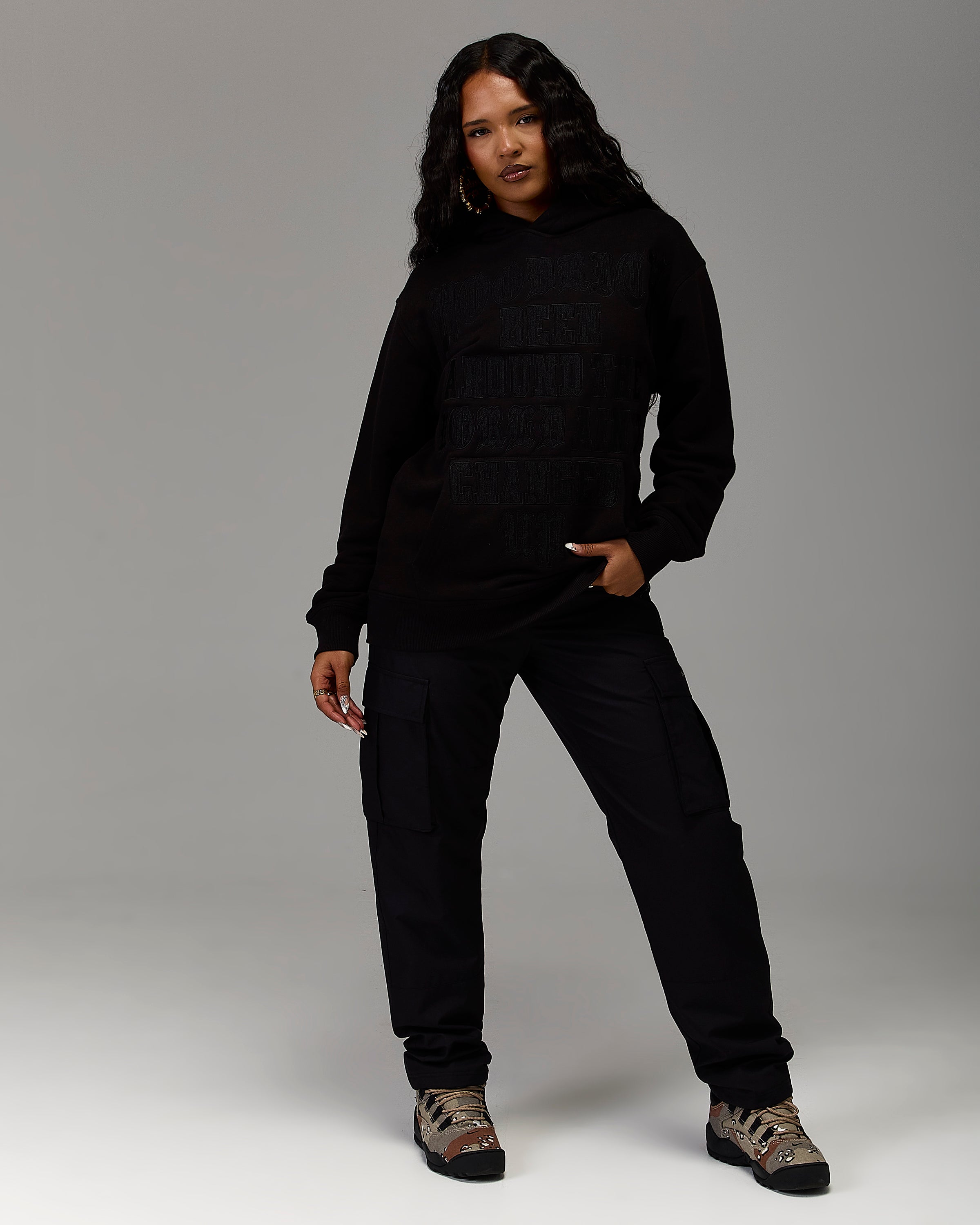 The Winner's Circle Embroidered Hoodie - Black