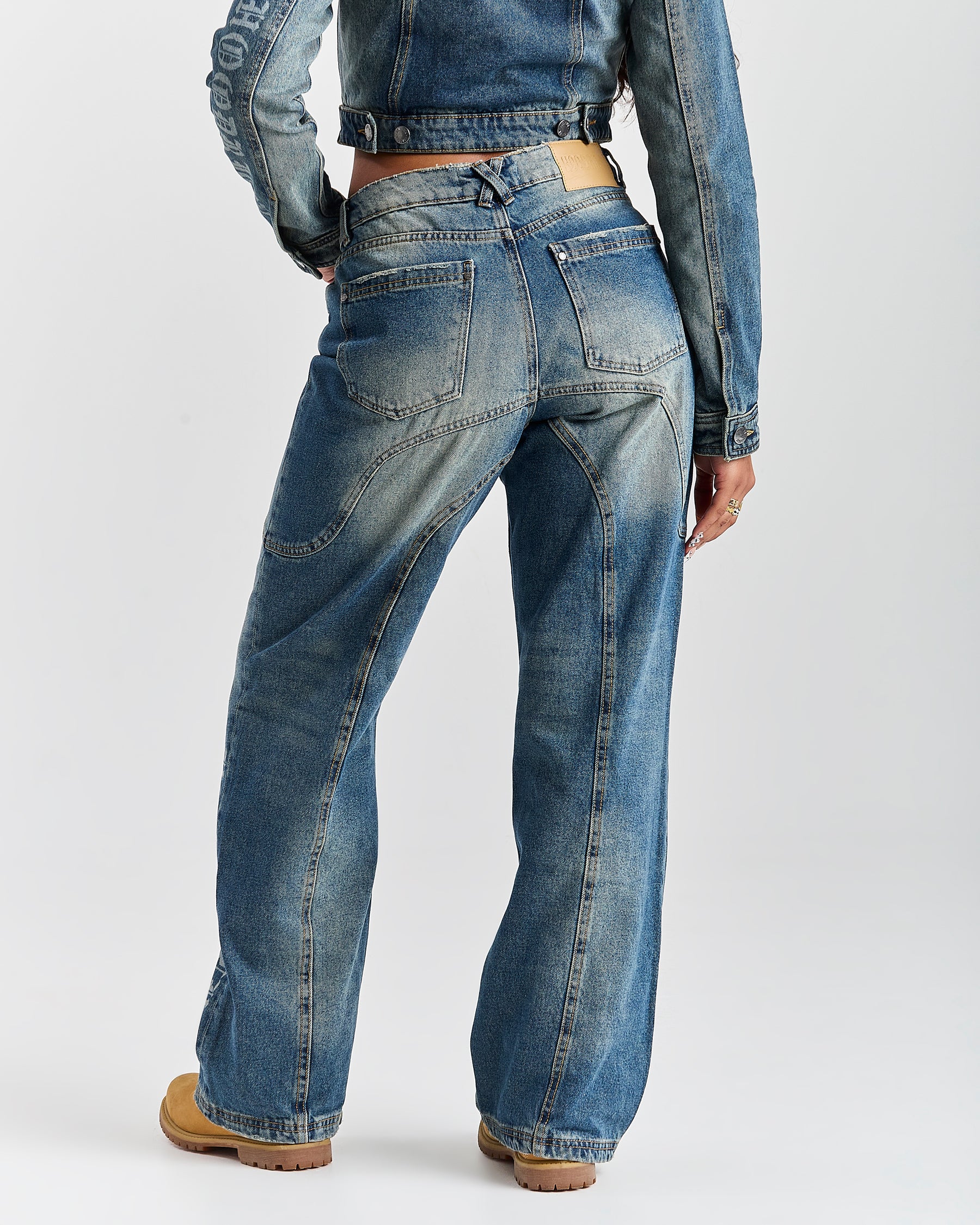 The Winner's Circle Snowdrift Wide Leg Jeans - Dirty Wash