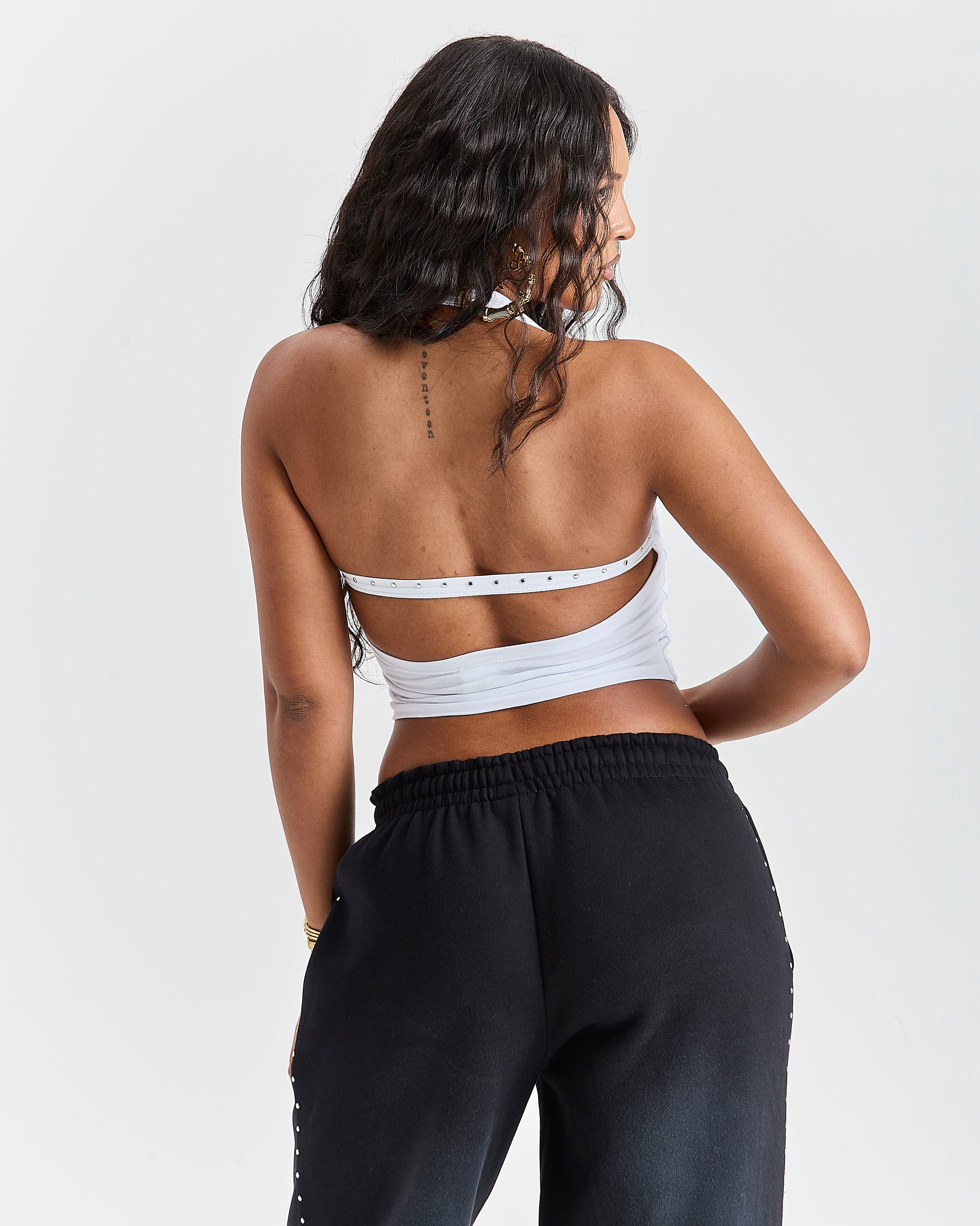 The Winner's Circle Aspen Gothic Halter Top - White
