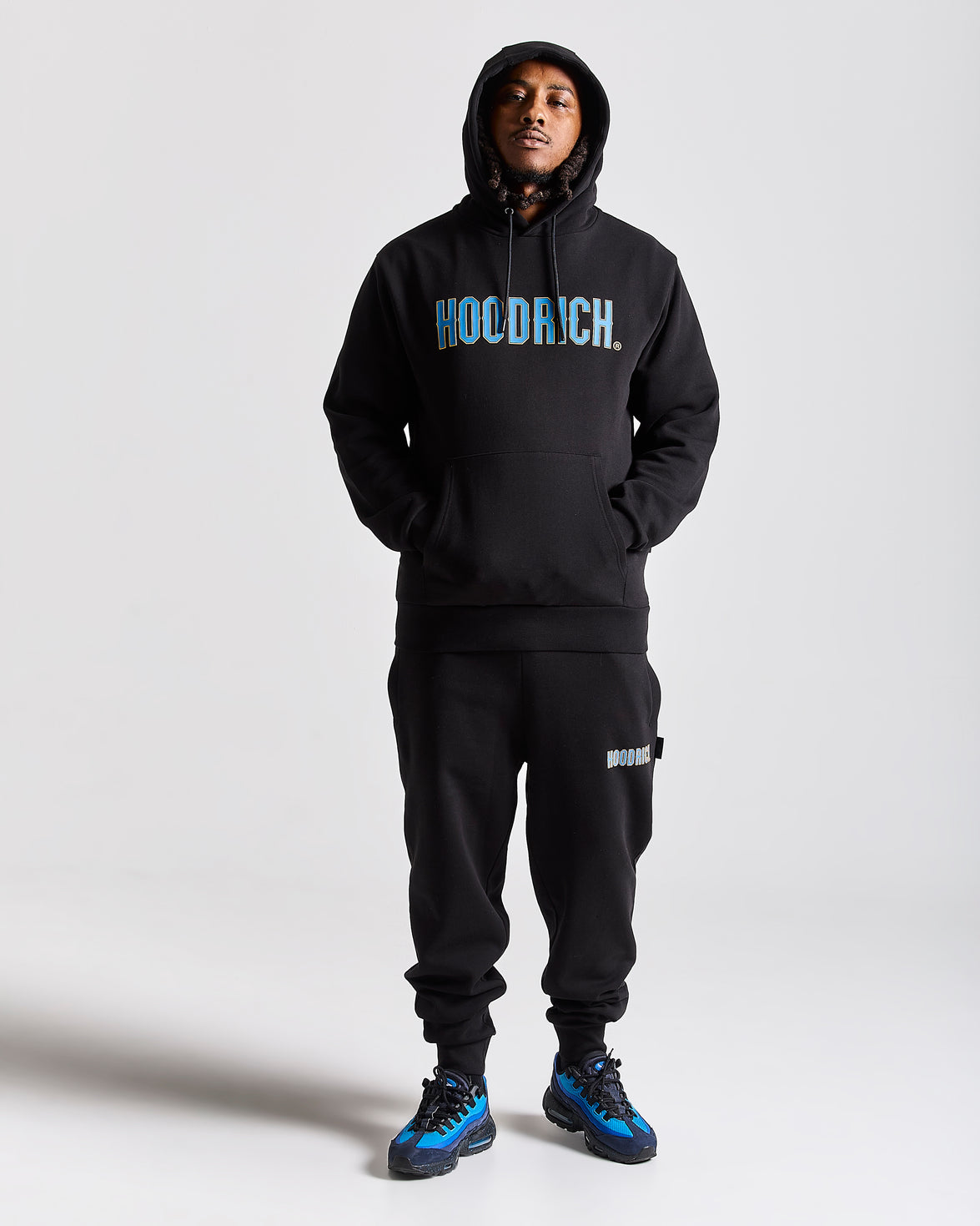 Crush Full Tracksuit Set - Black/Blue